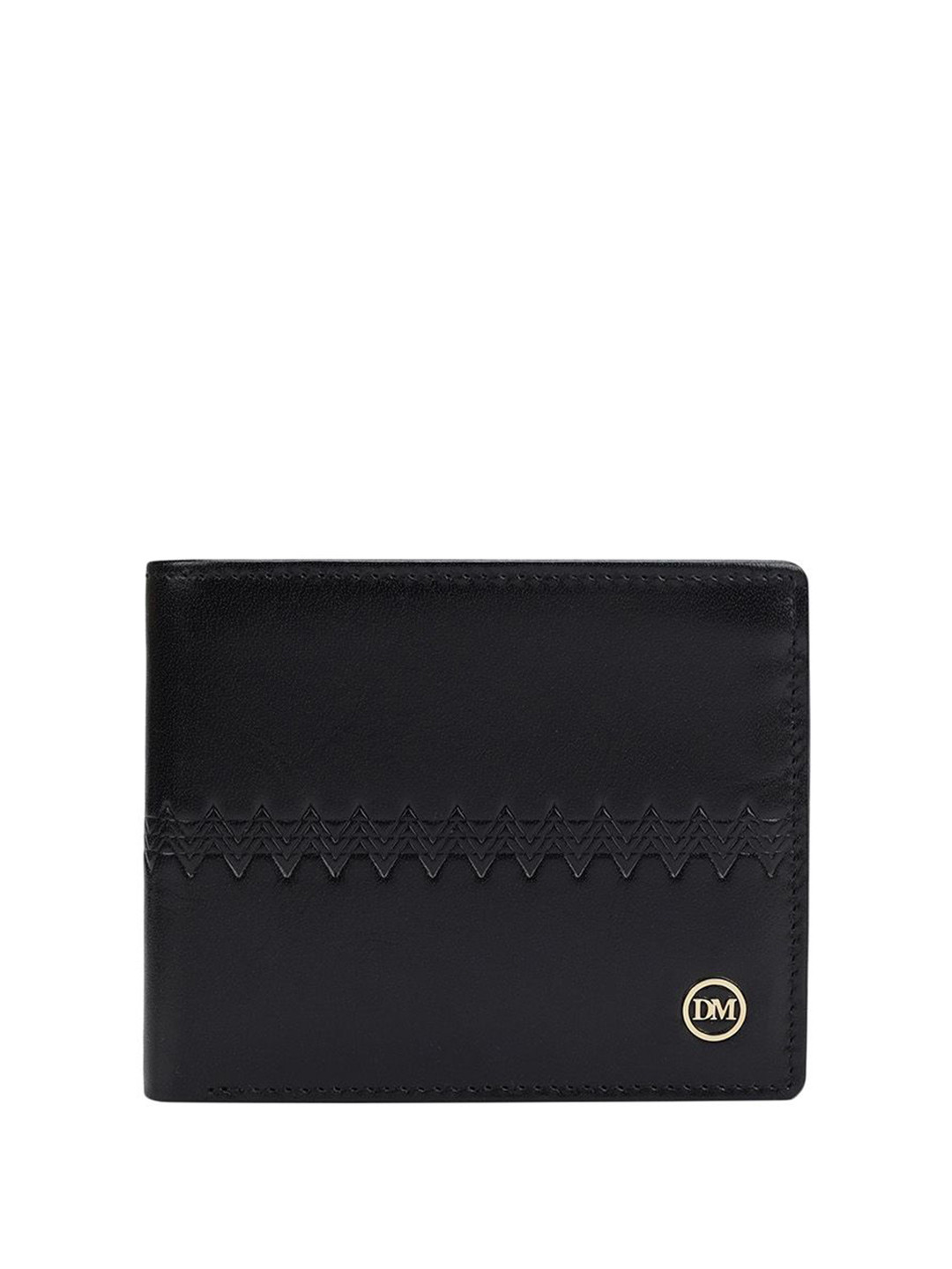 

Da Milano Men Leather Two Fold Wallet, Black