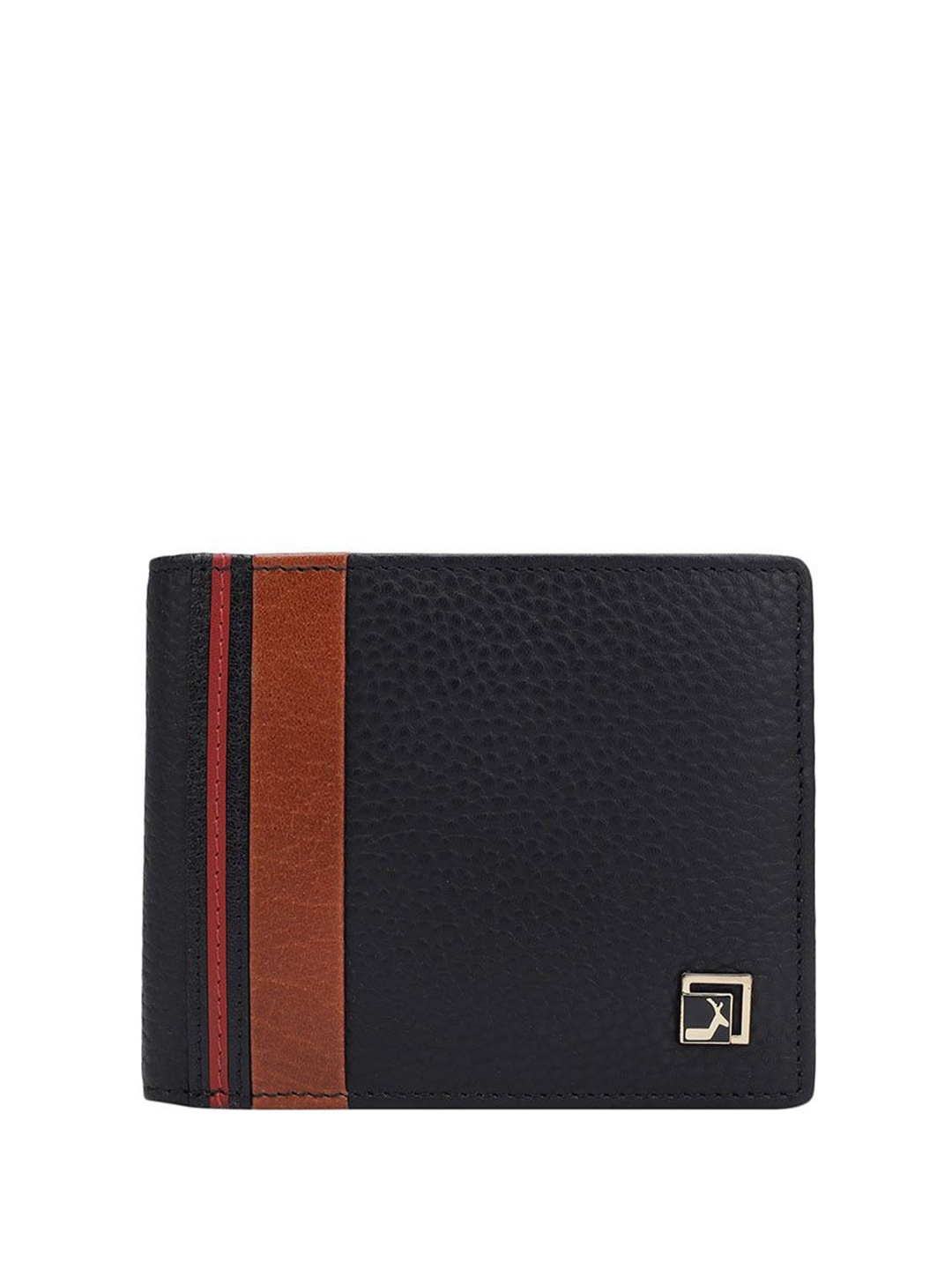 

Da Milano Men Leather Two Fold Wallet, Black