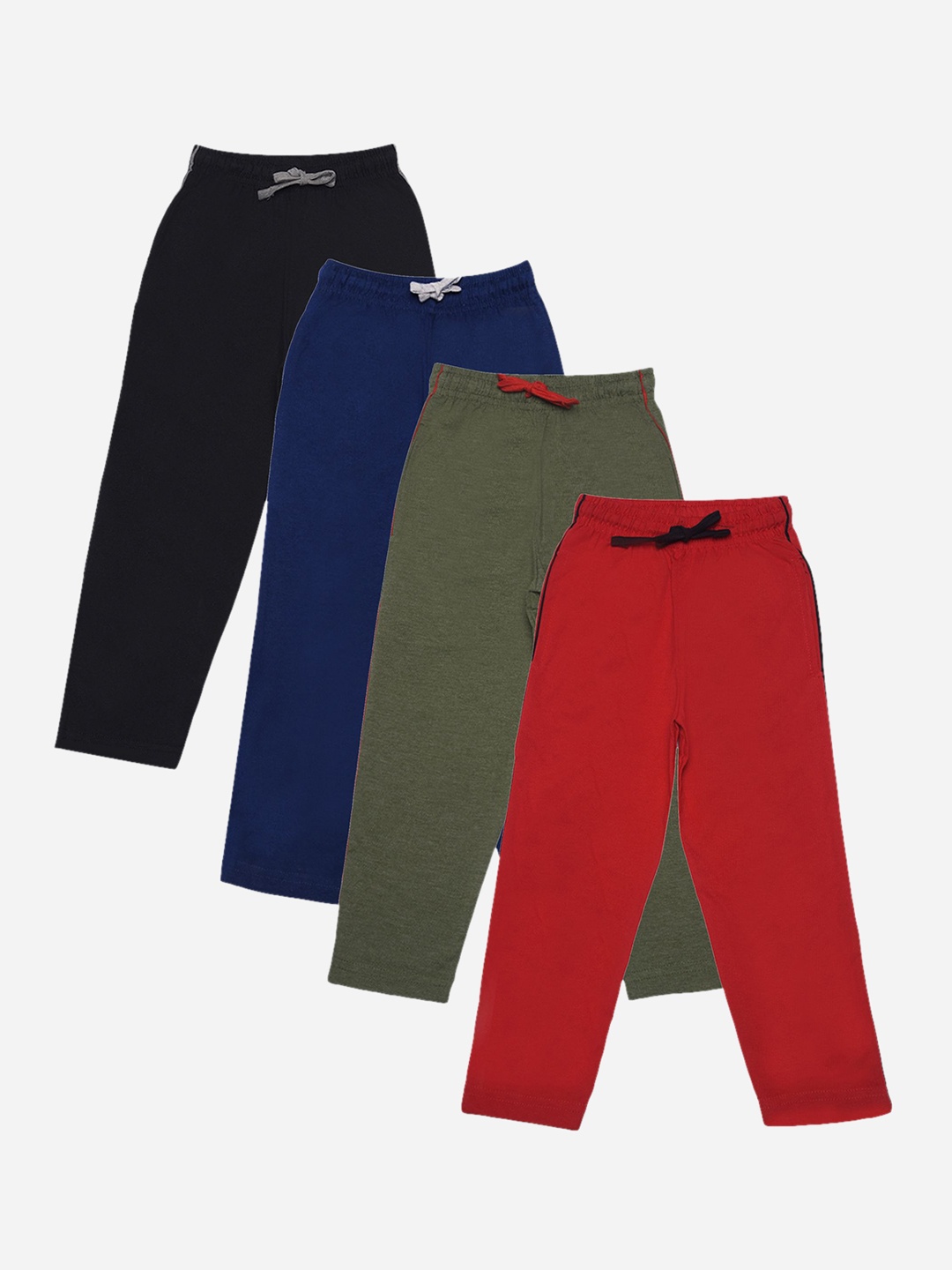 

Dollar Champion Kidswear Boys Pack of 4 Regular Fit Trousers, Red