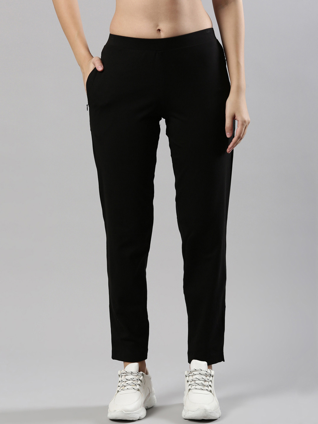 

Femmora Women Loose Fit Trousers, Black