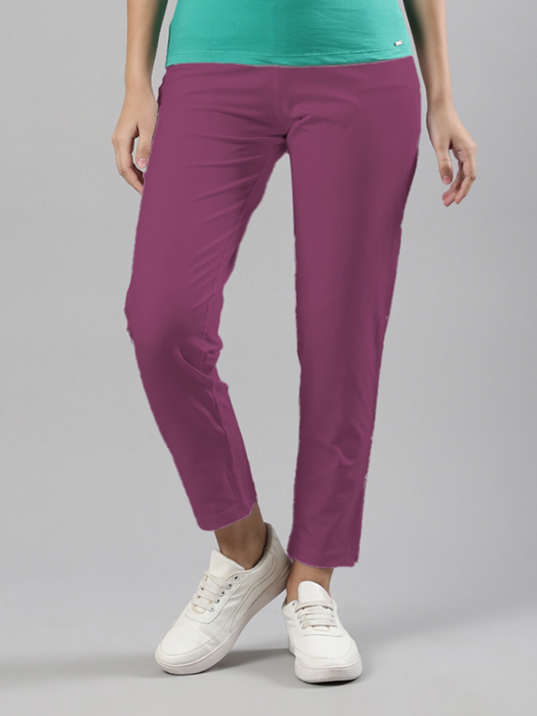 

Femmora Women Loose Fit Trousers, Violet