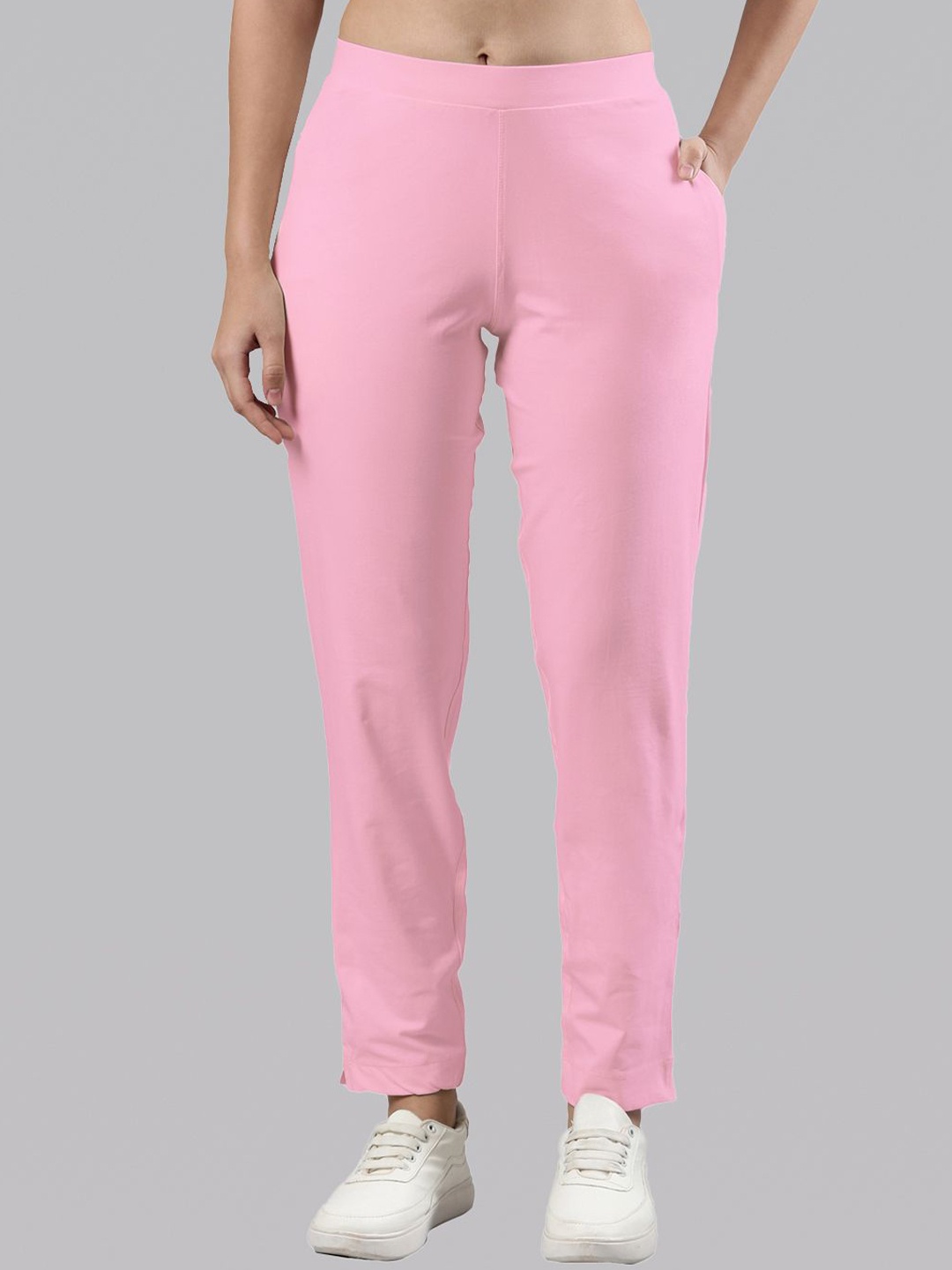 

Femmora Women Loose Fit Trousers, Pink