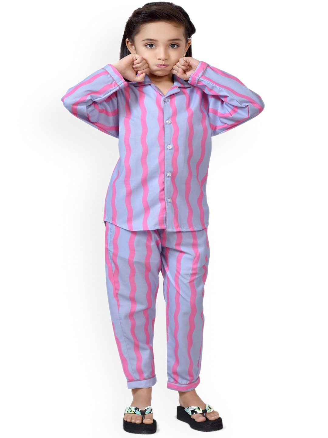 

BAESD Girls Striped Pure Cotton Clothing Set, Lavender