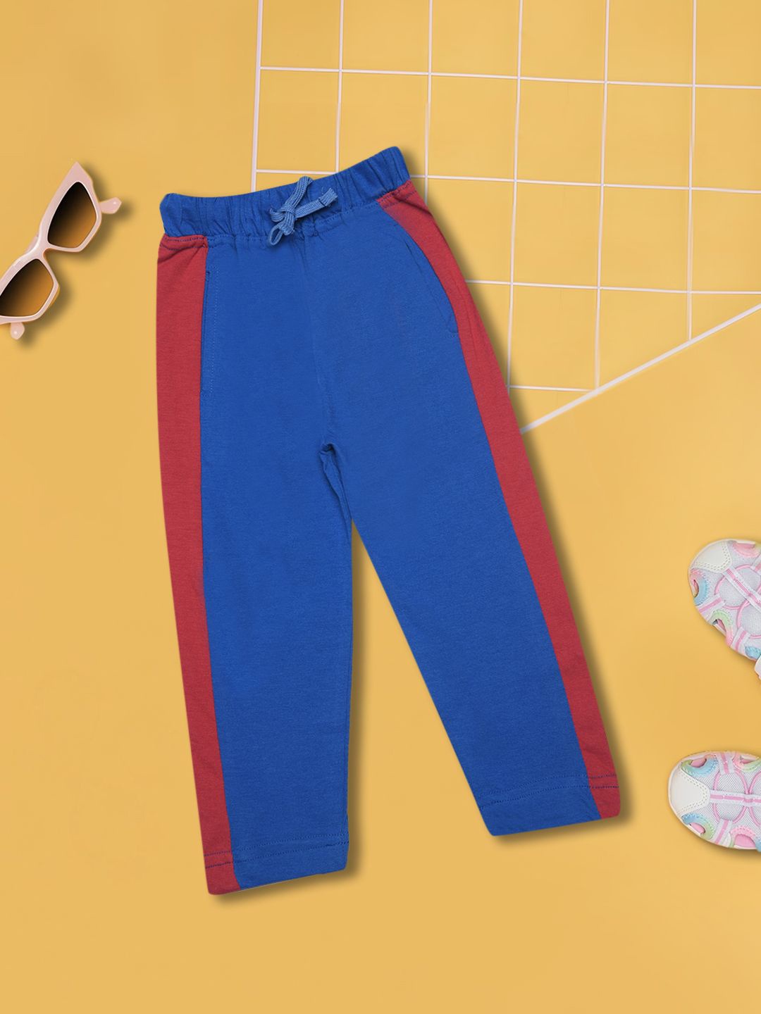 

Dollar Champion Kidswear Boys Assorted Cotton Mid-Rise Track Pants, Blue