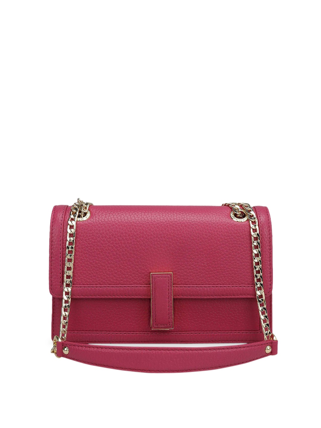 

Da Milano Leather Structured Sling Bag, Magenta