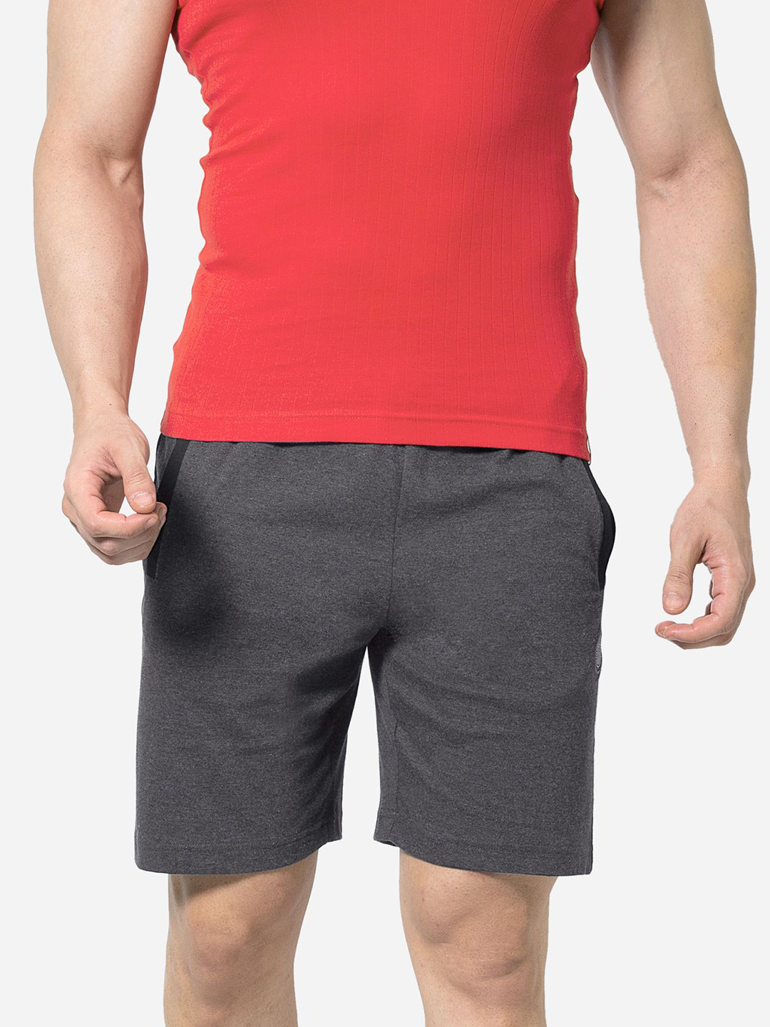 

VStar Men Loose Fit Cotton Shorts, Charcoal