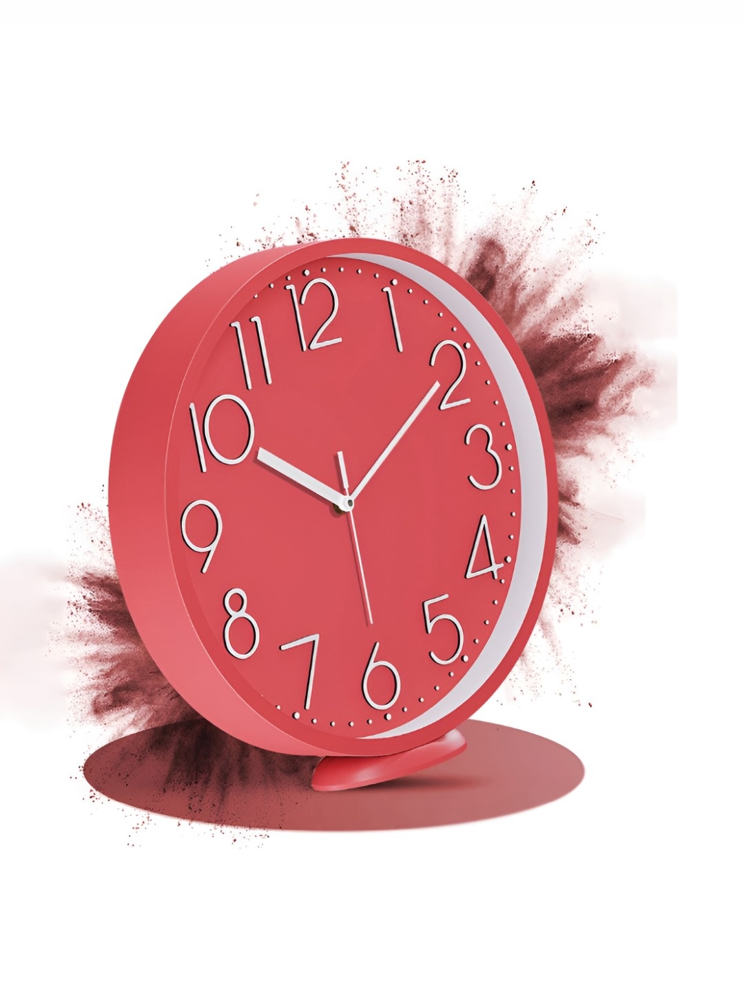 

RANDOM Red & White Contemporary Round Wall Clock