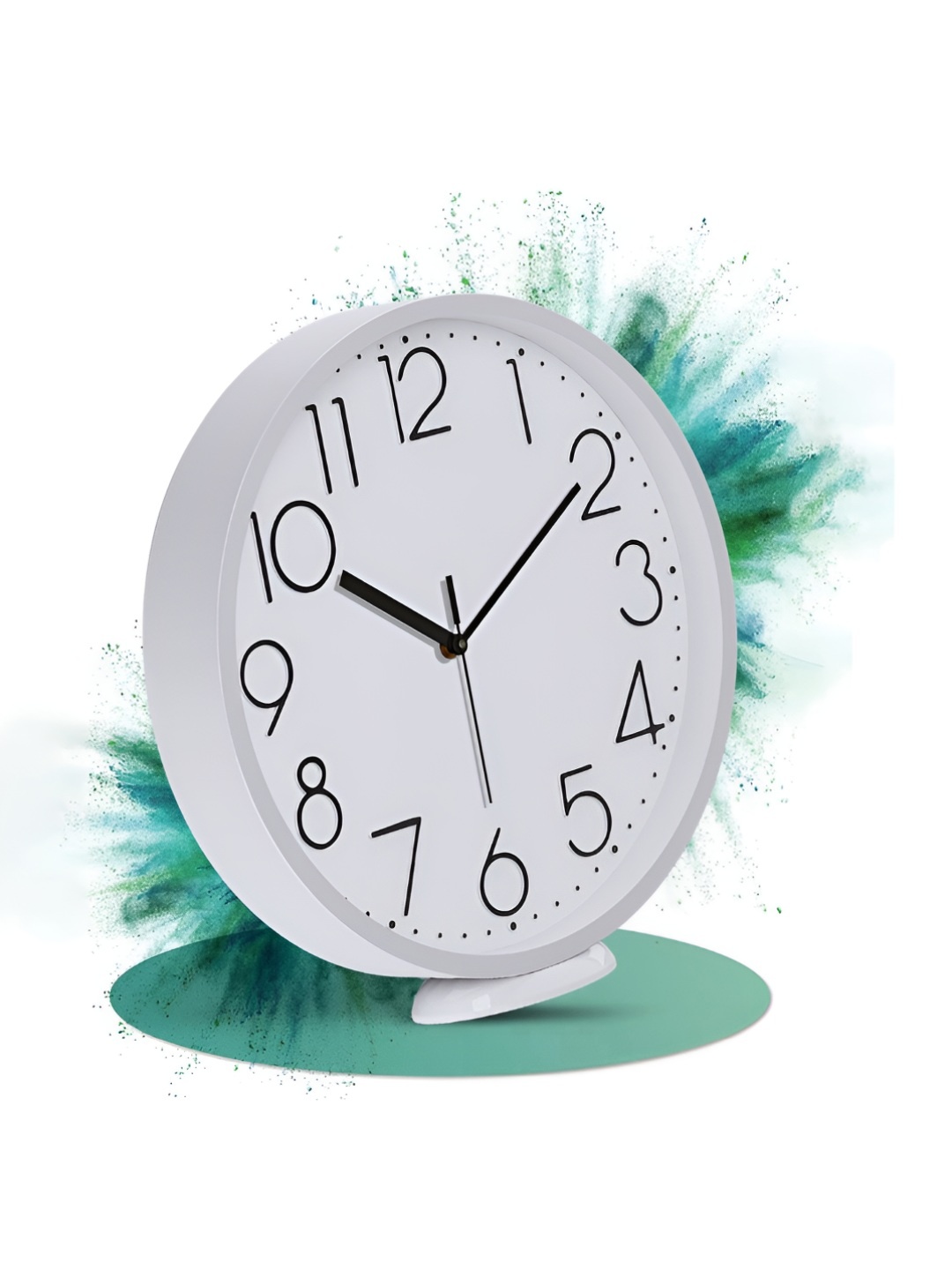 

RANDOM White & Black Contemporary Round Wall Clock