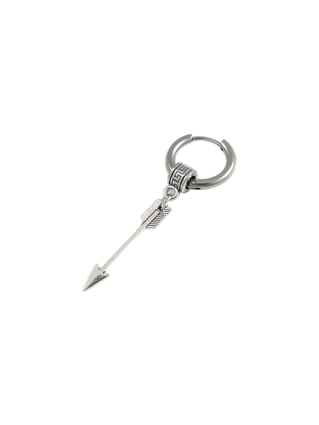 

Krelin Men Stainless Steel Classic Drop Earring, Silver
