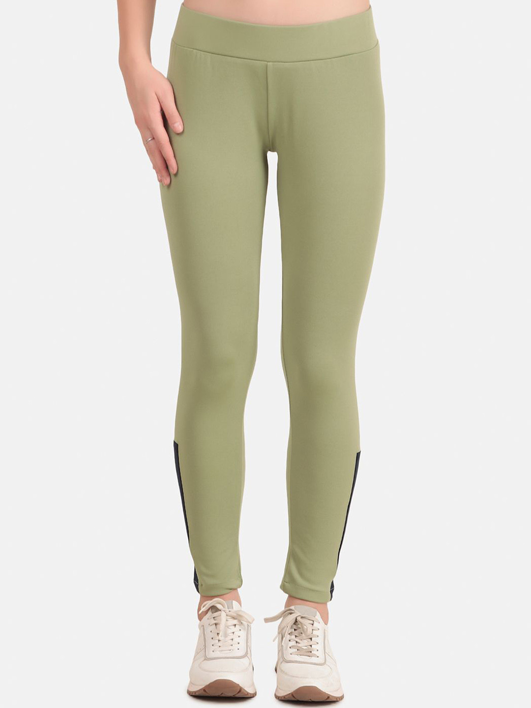 

WELL QUALITY Ankle Length Training Tights, Green