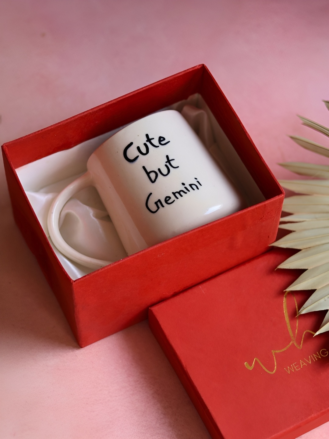 

WEAVING HOMES White & Black Printed Ceramic Glossy Mugs Set of Cups and Mugs