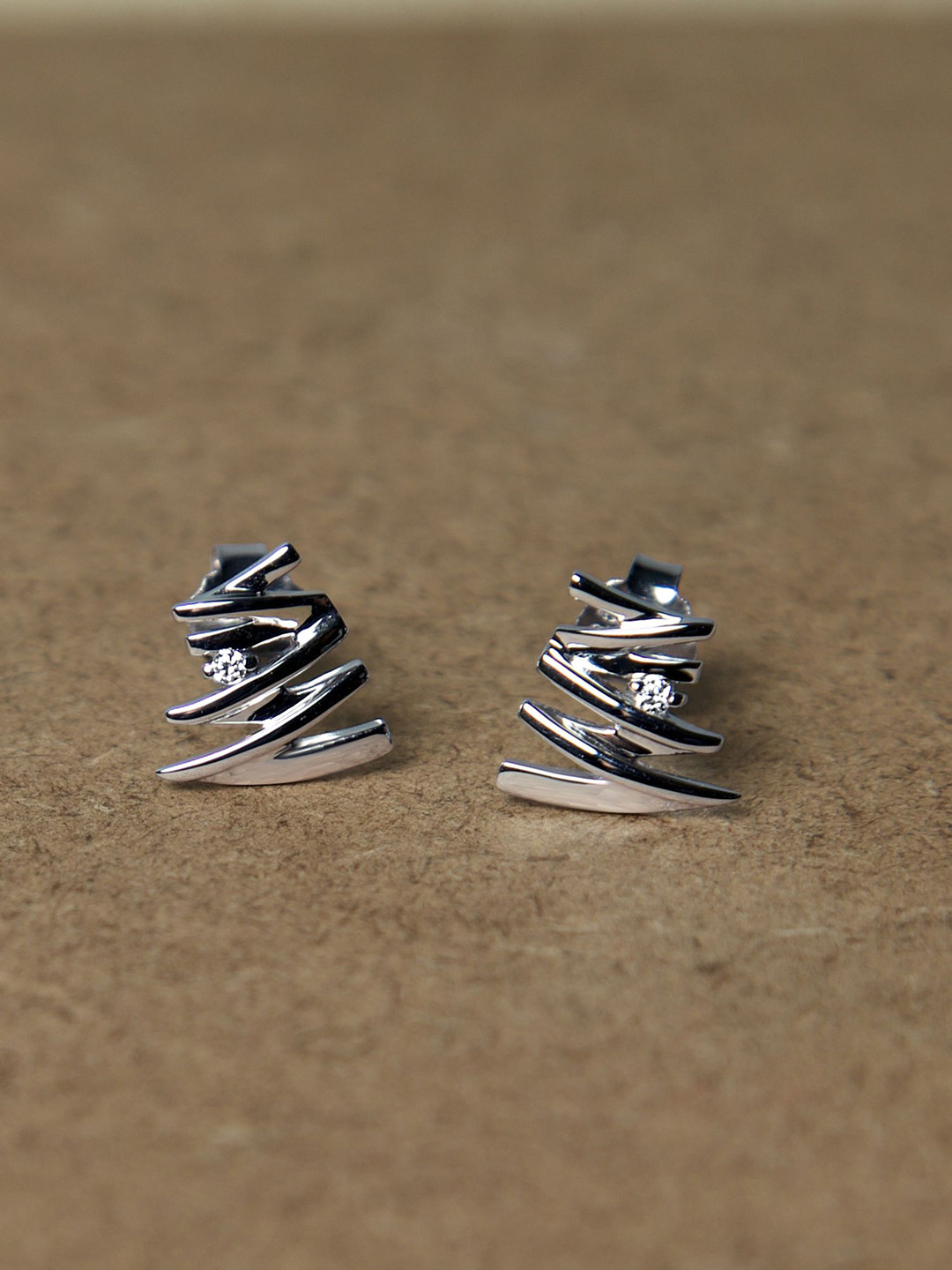 

VELVET IMPERIAL Contemporary Studs Earrings, Silver