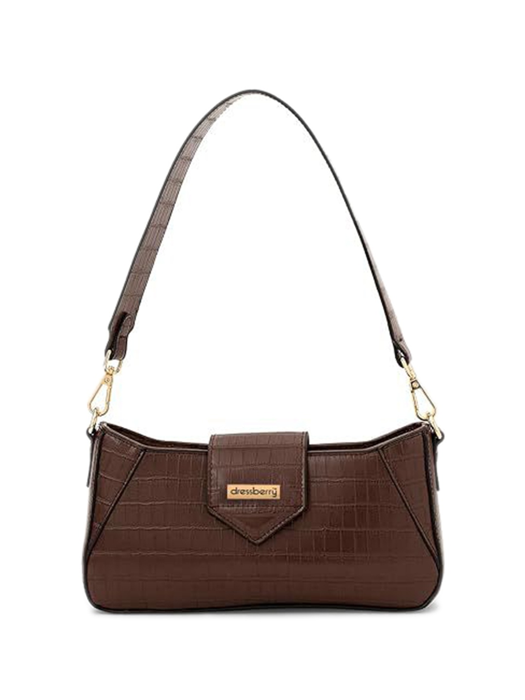 

DressBerry Women Animal Textured PU Shopper Sling Bag, Brown
