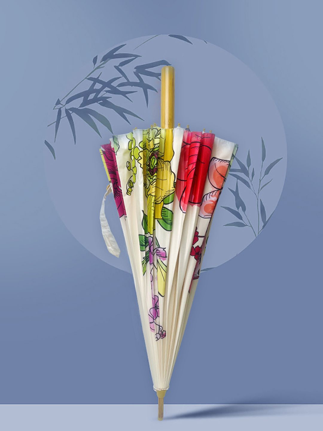 

Little Surprise Box LLP Cream & Yellow Manual 2 Fold Floral Umbrellas