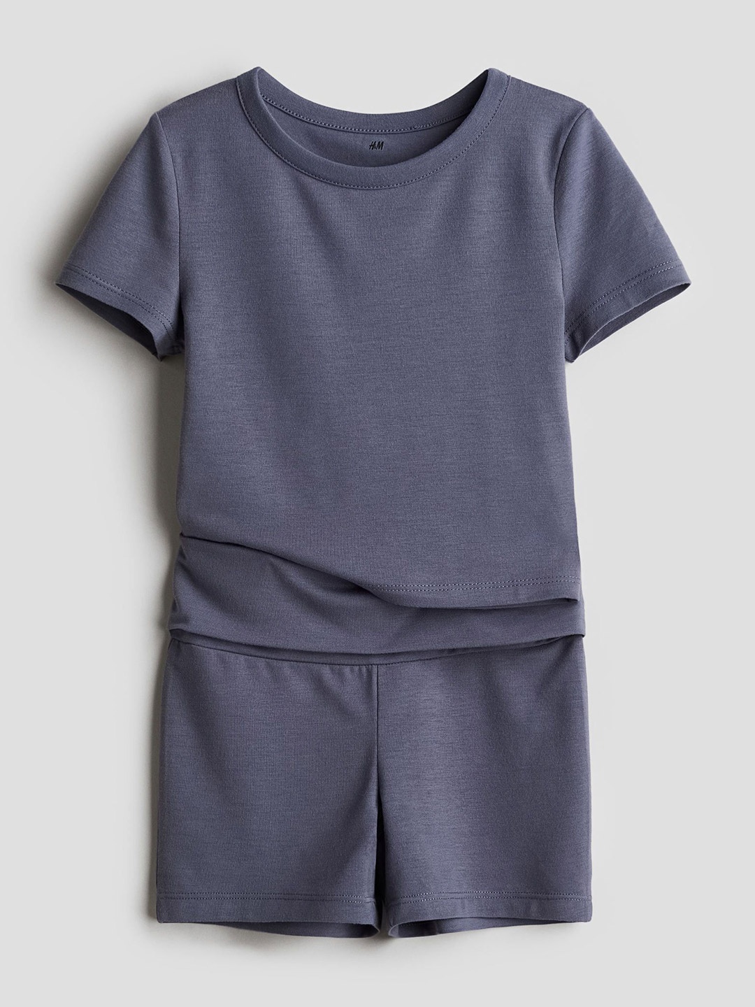

H&M 2-Piece Girls Top And Shorts Casual Set, Blue