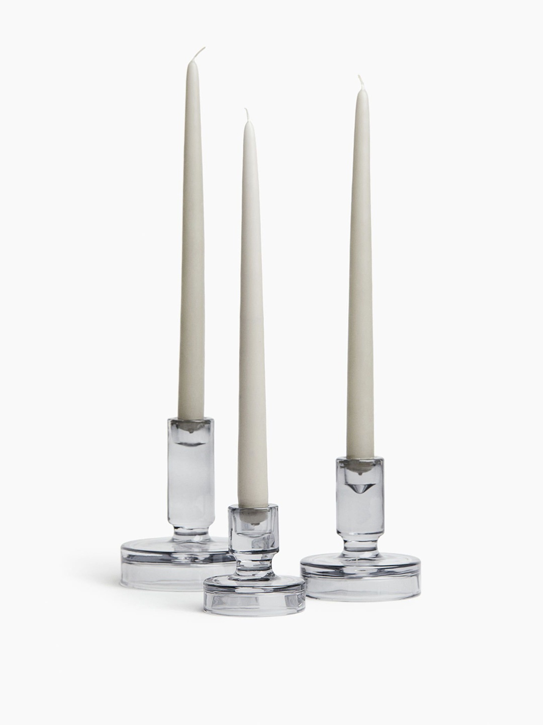 

H&M Grey Glass Candlestick