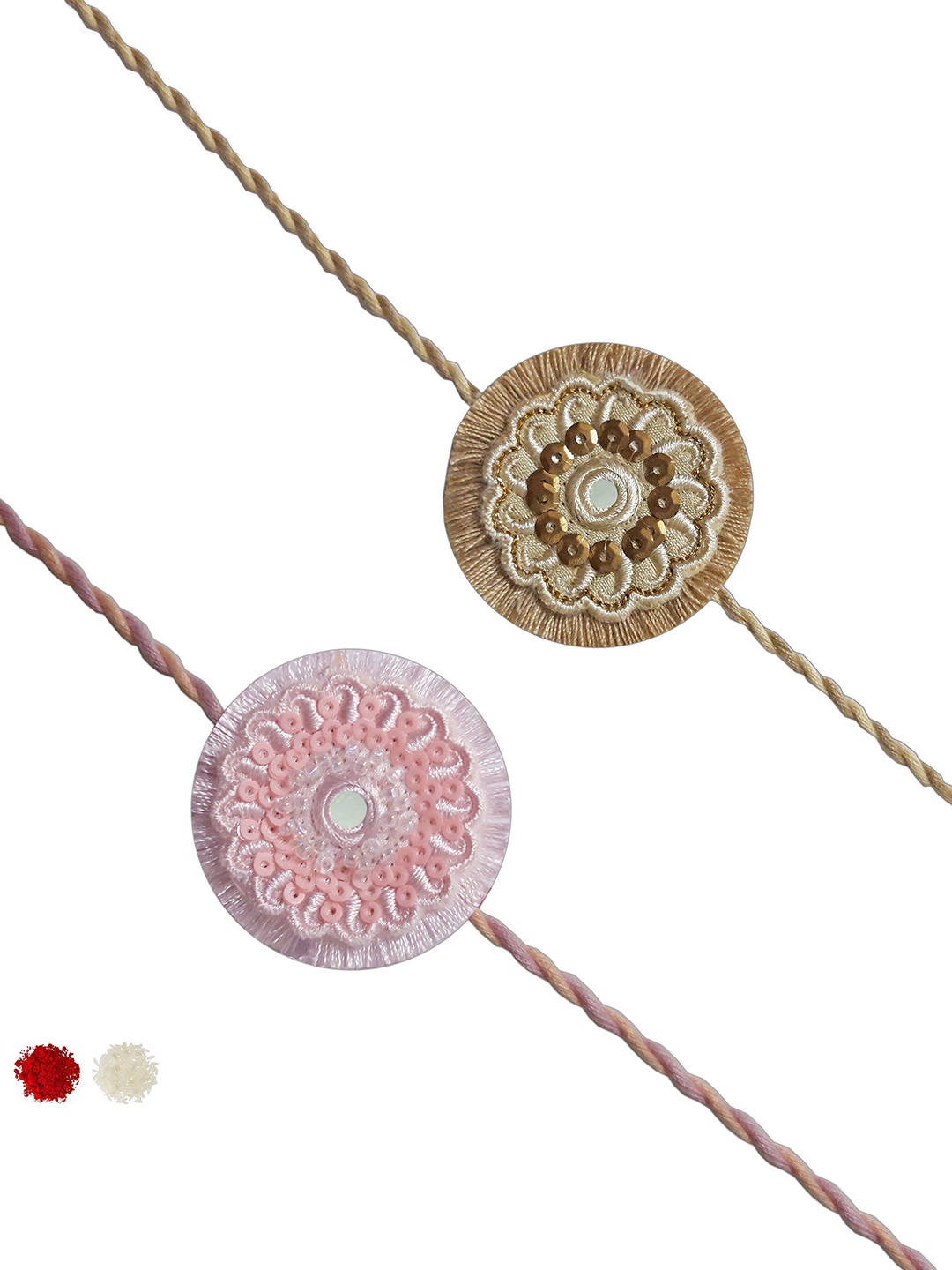

MASQ Set of 2 Beaded Thread Rakhis, White
