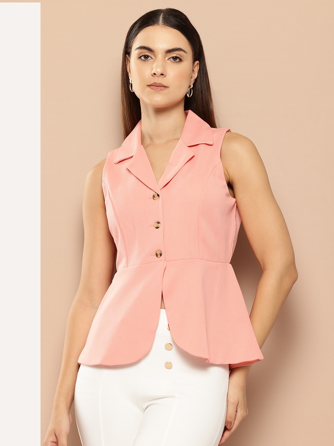 

her by invictus Shirt Style Top, Peach