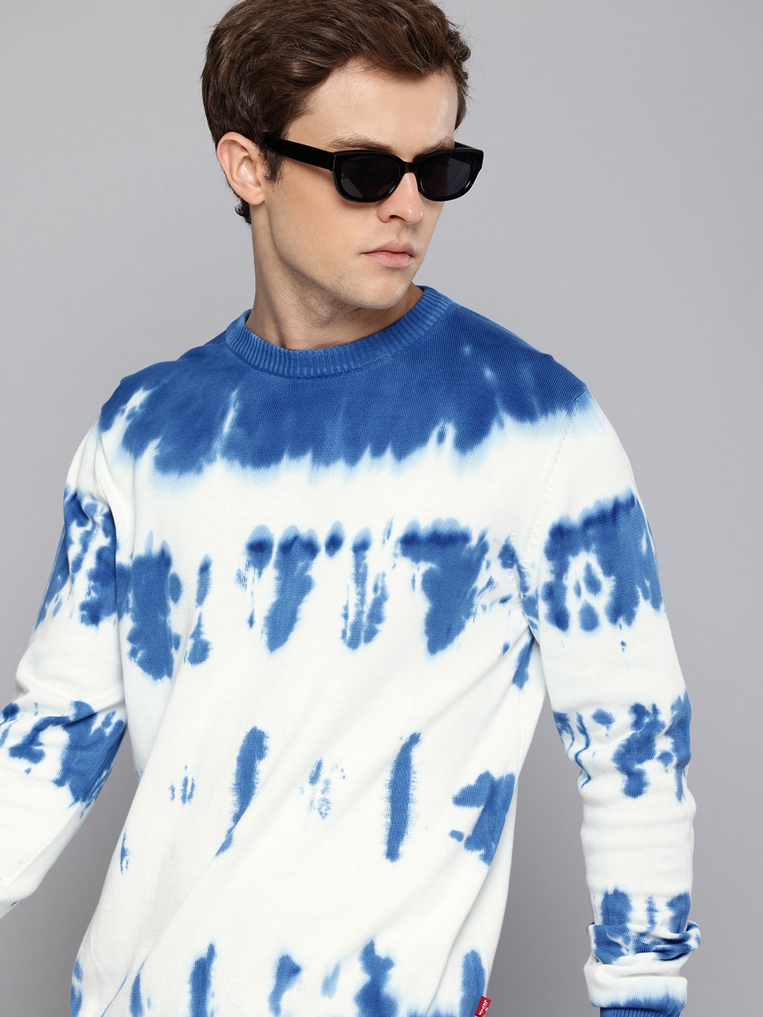 

Levis Tie-Dye Pure Cotton Pullover, Blue