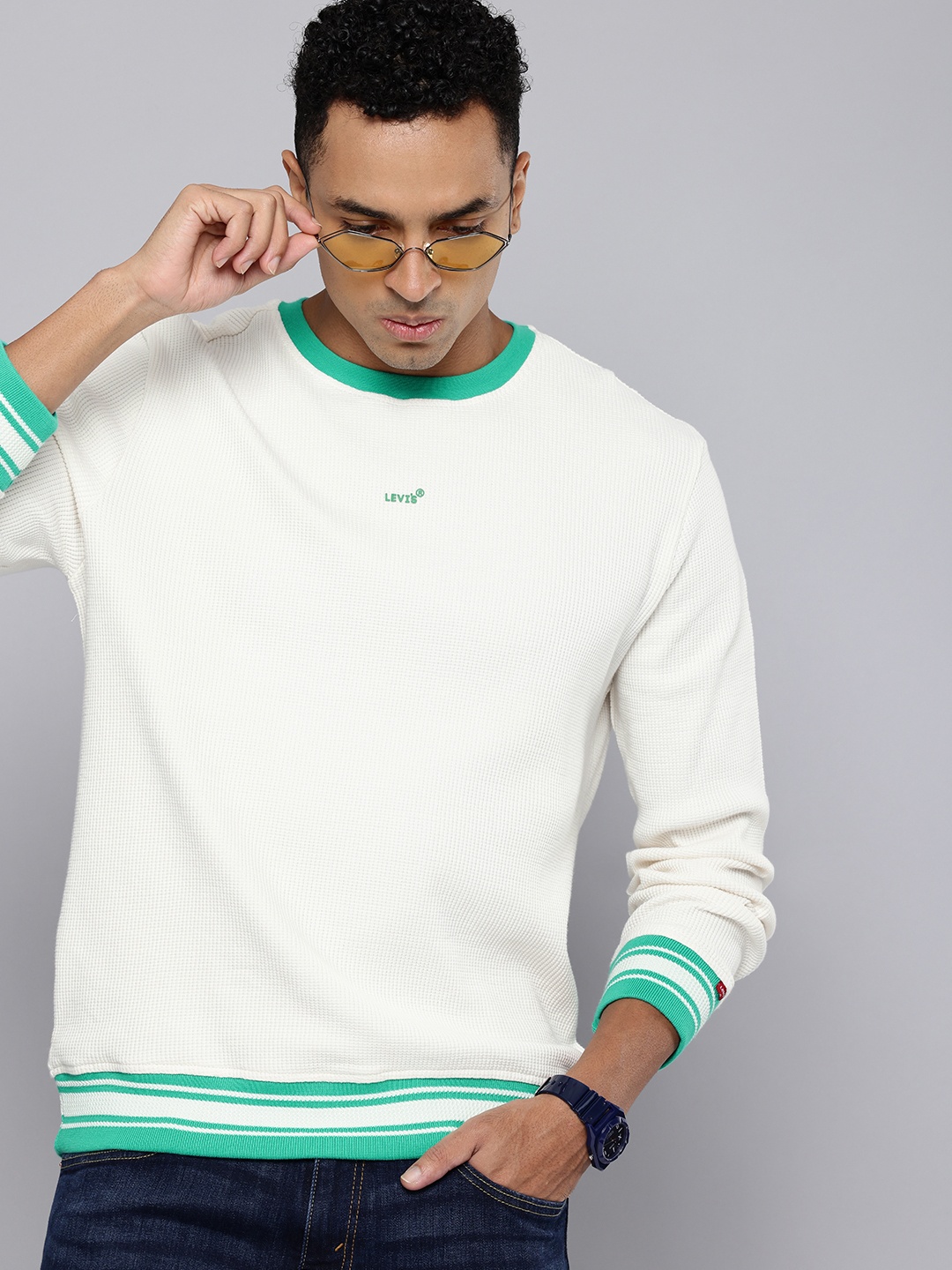 

Levis Pure Cotton Pullover Sweater, White
