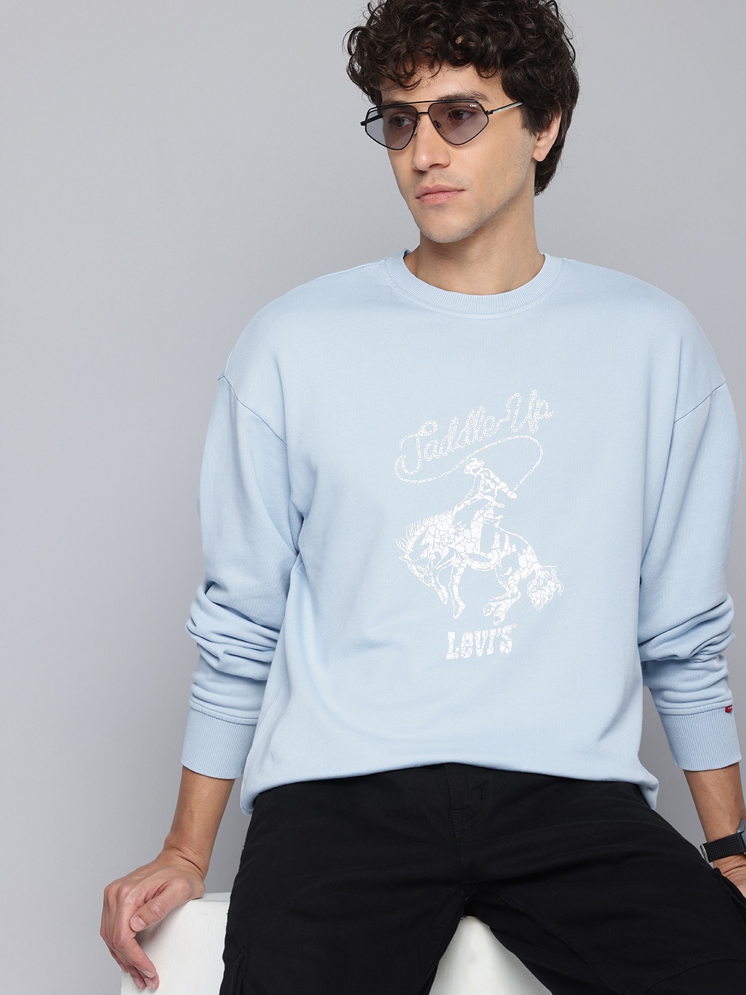 

Levis Relaxed Fit Printed Sweatshirt, Blue