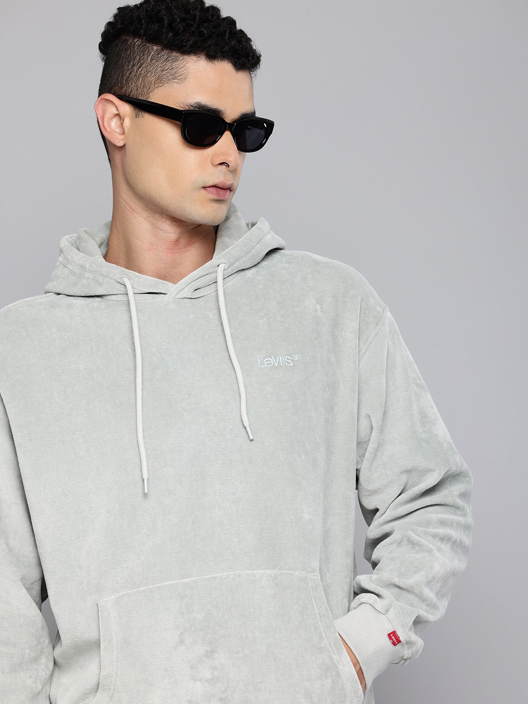 

Levis Hooded Pure Cotton Sweatshirt, Grey