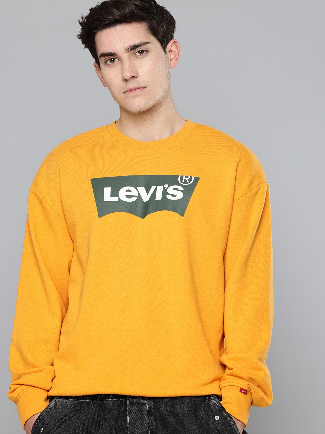 

Levis Brand Logo Printed Sweatshirt, Yellow