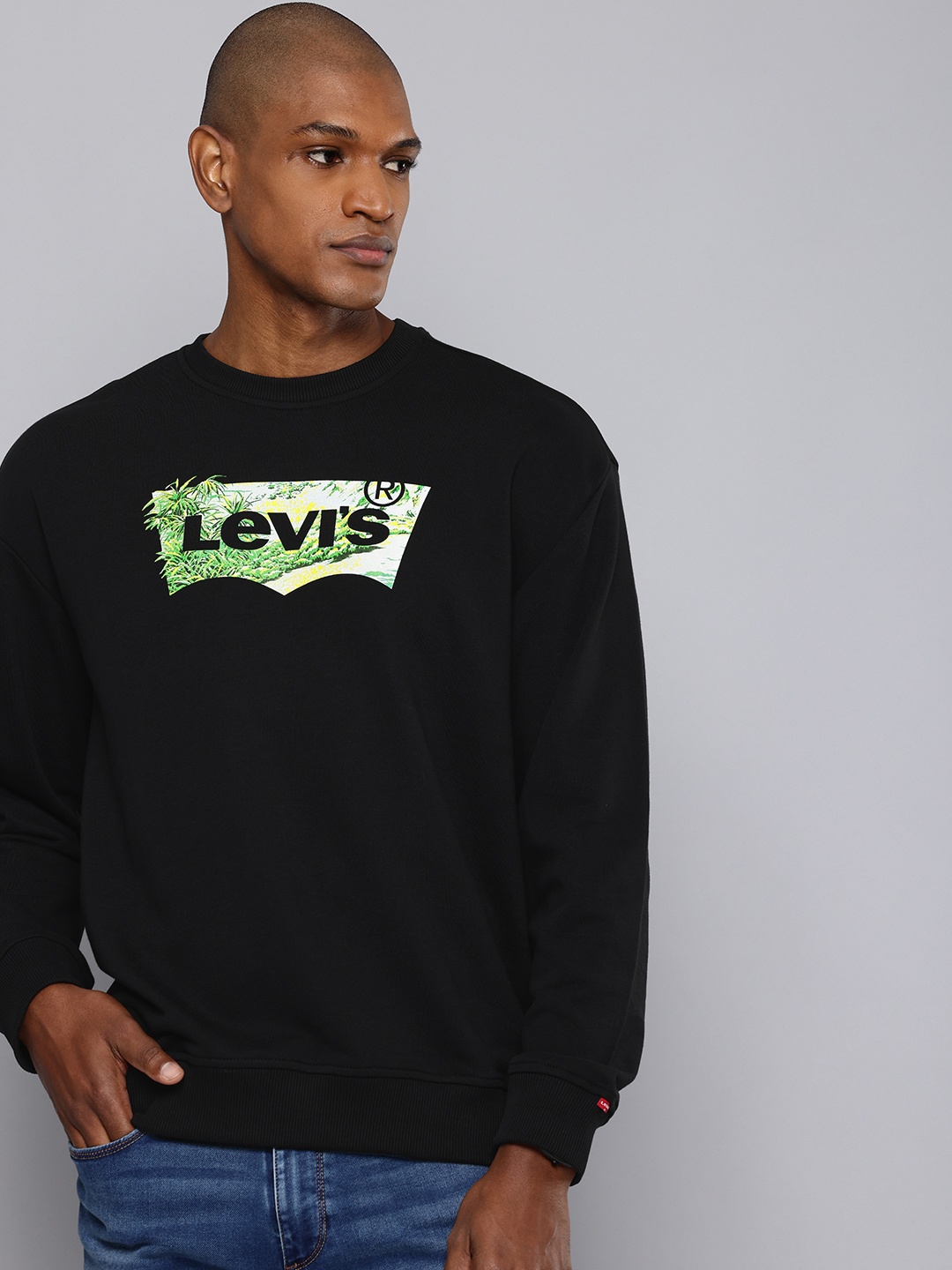 

Levis Brand Logo Printed Sweatshirt, Black