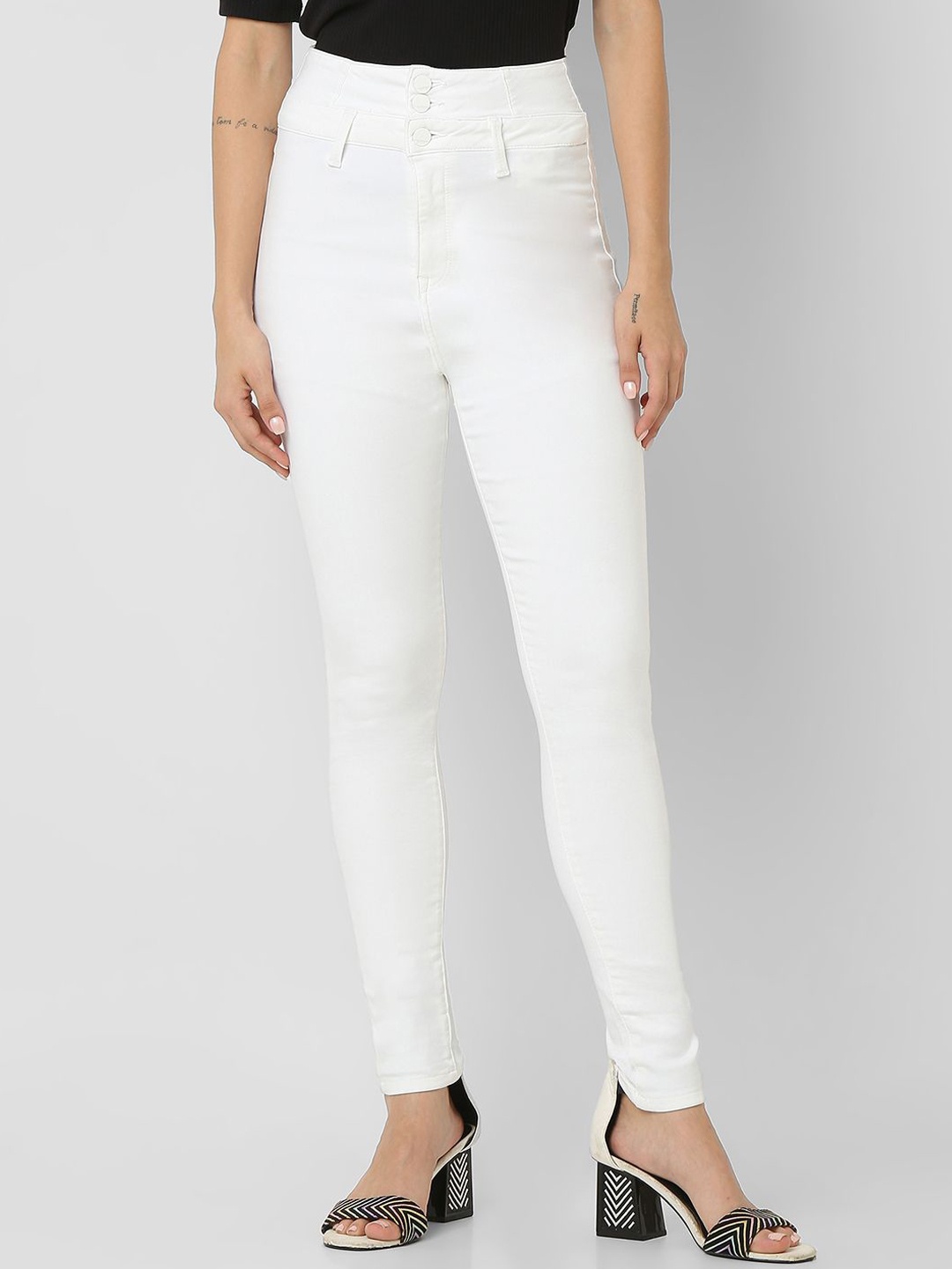

SPYKAR Women Slim Fit High-Rise Stretchable Jeans, White