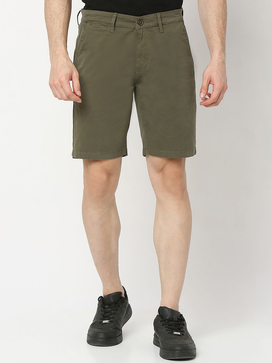 

SPYKAR Men Regular Fit Shorts, Green