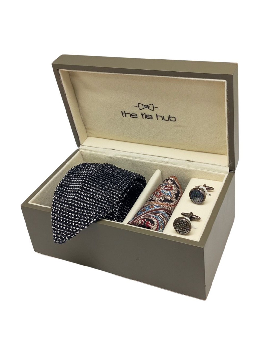 

The Tie Hub Men Accessory Gift Set of Necktie Combo set, Black