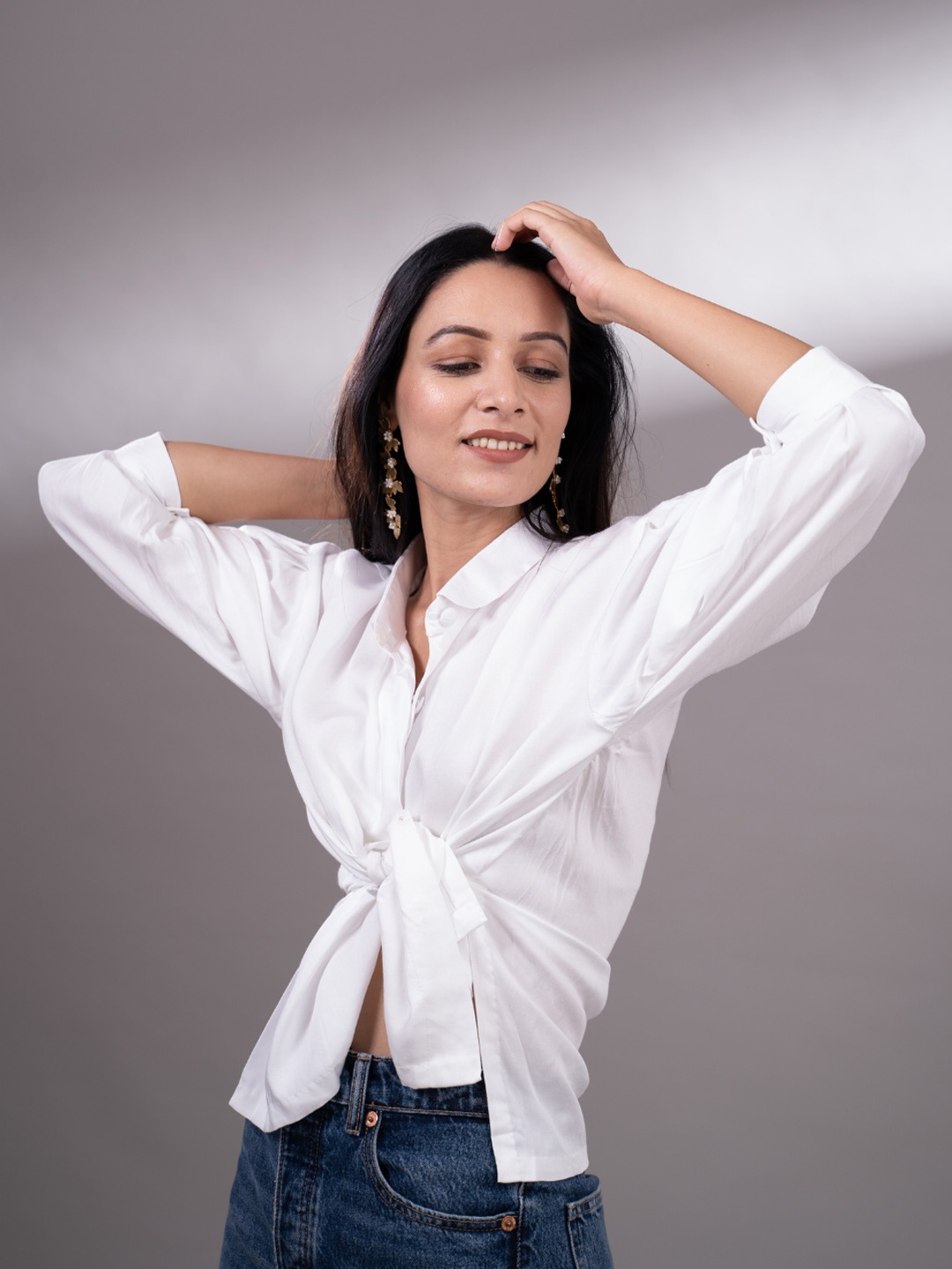 SHIBUI Women Opaque Casual Shirt, White