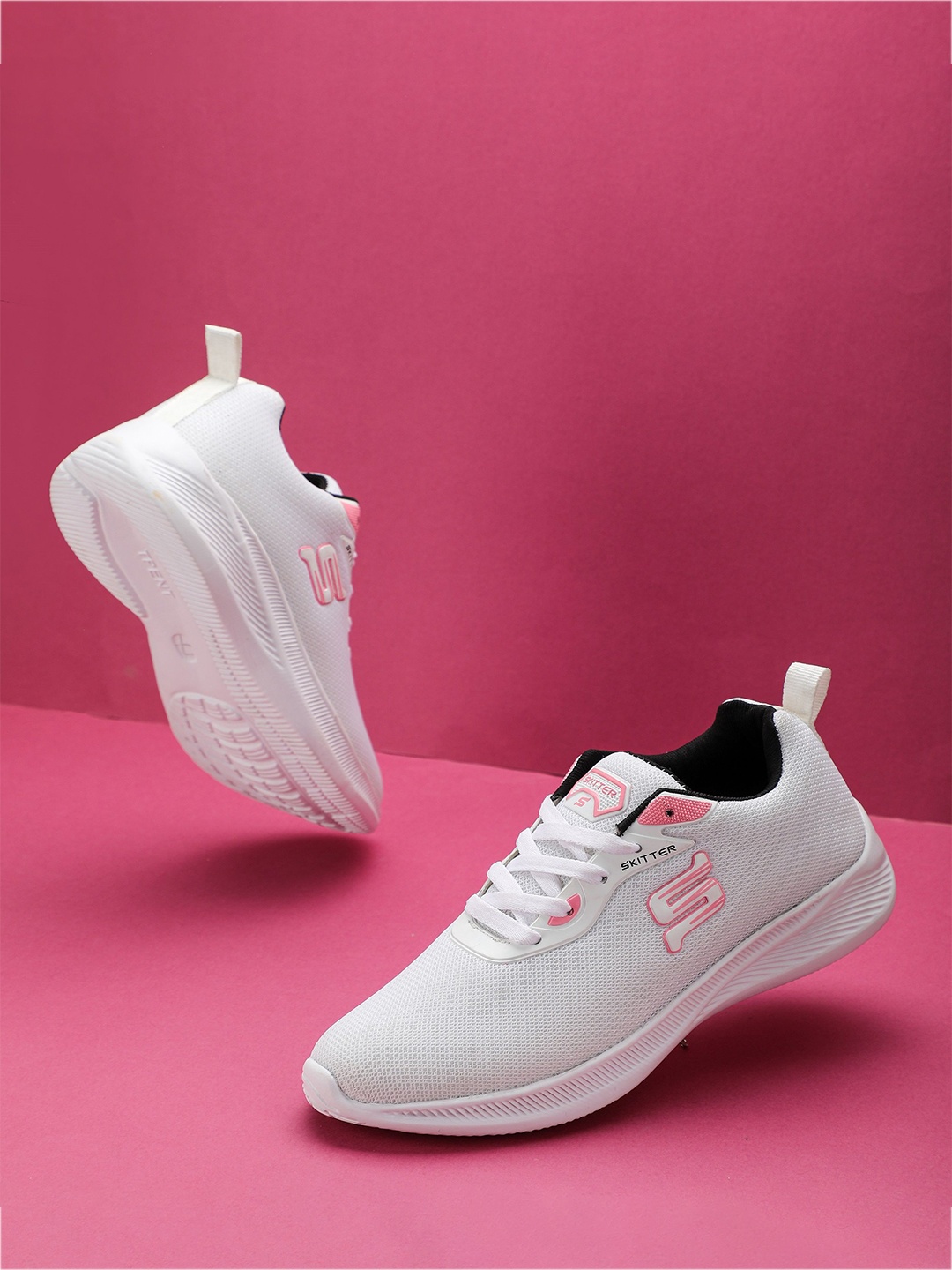 

TPENT Women Mesh Running Non-Marking Shoes, White