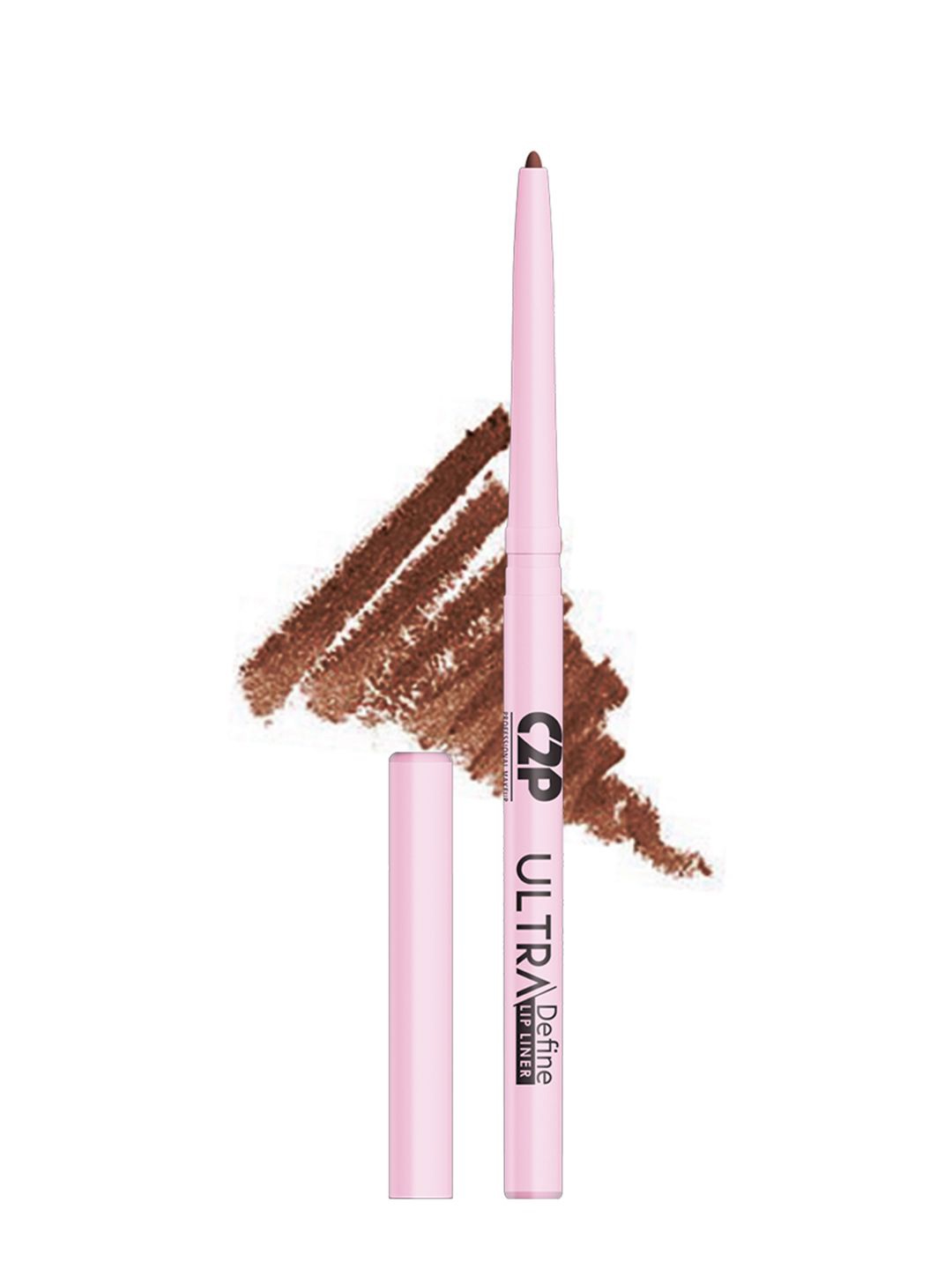 

C2P PROFESSIONAL MAKEUP Ultra Define Matte Finish Lip Liner With Jojoba Oil-27g -Fudge 02, Brown