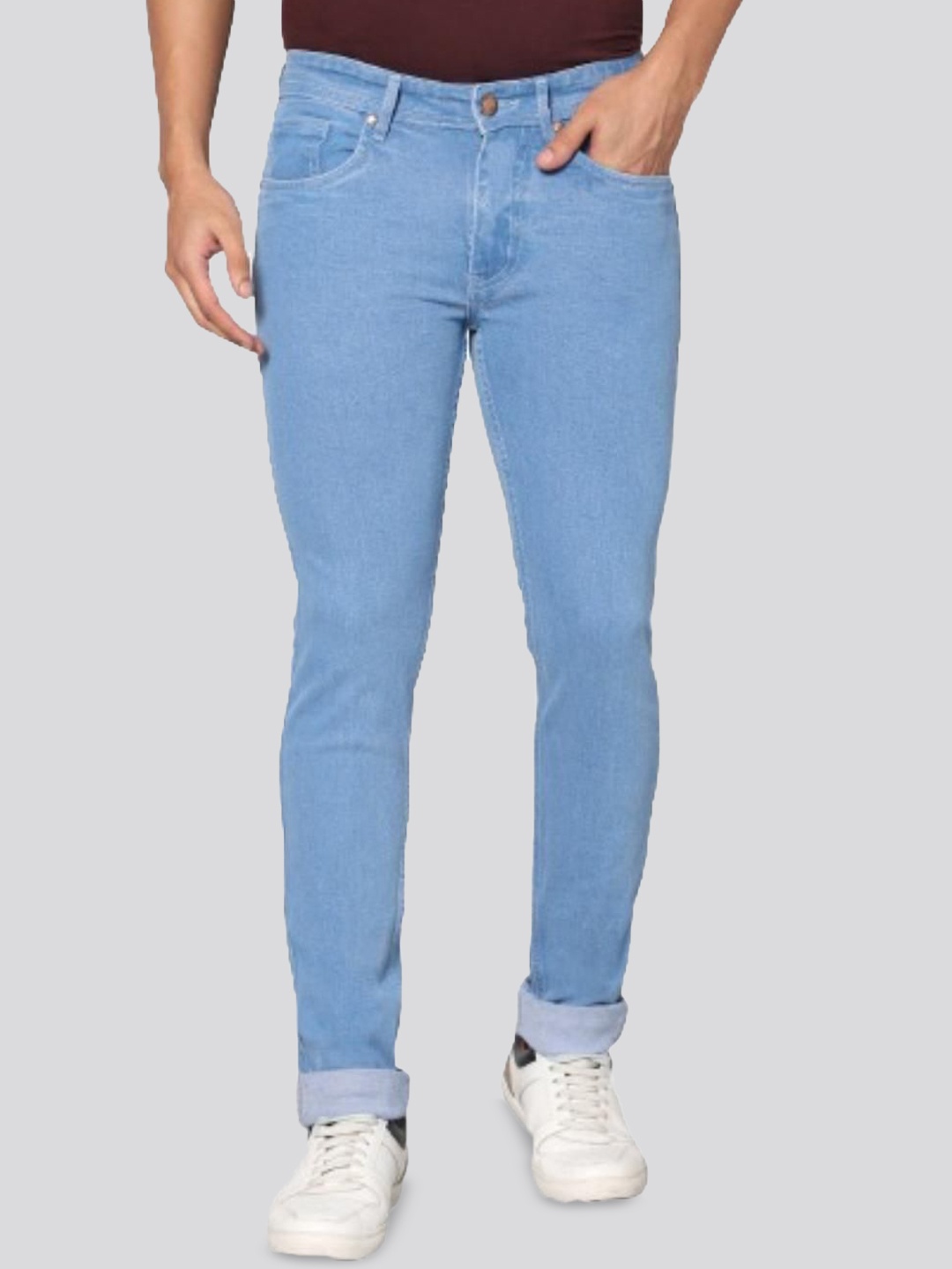 

RJ Denim Men Slim Fit Stretchable Jeans, Navy blue