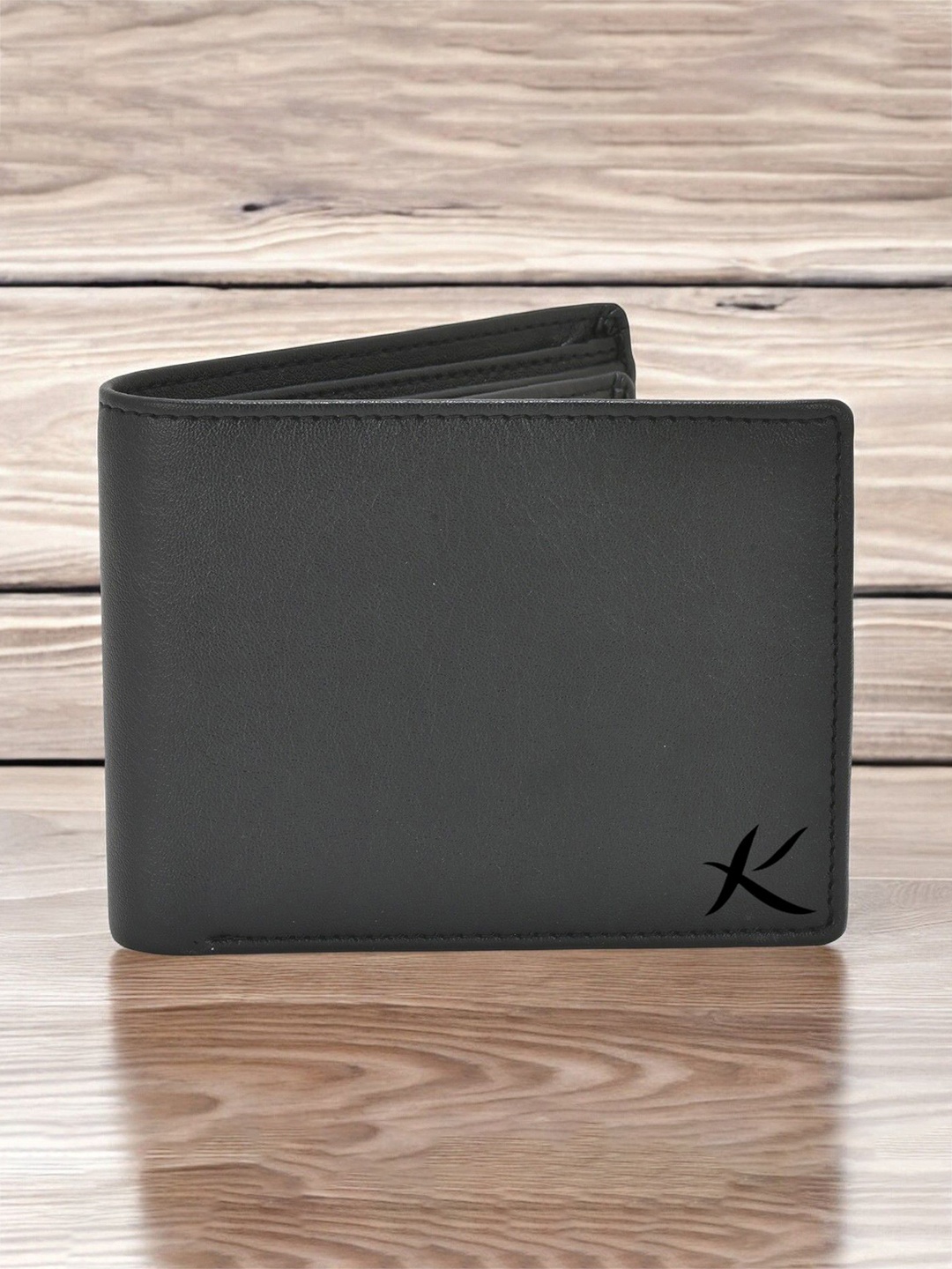 

Kastner Men Textured Leather Two Fold Wallet, Black