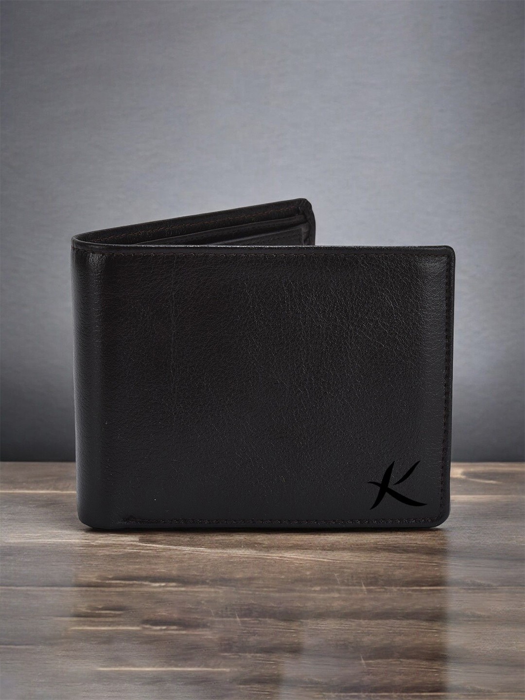 

Kastner Men Leather Two Fold Wallet, Black