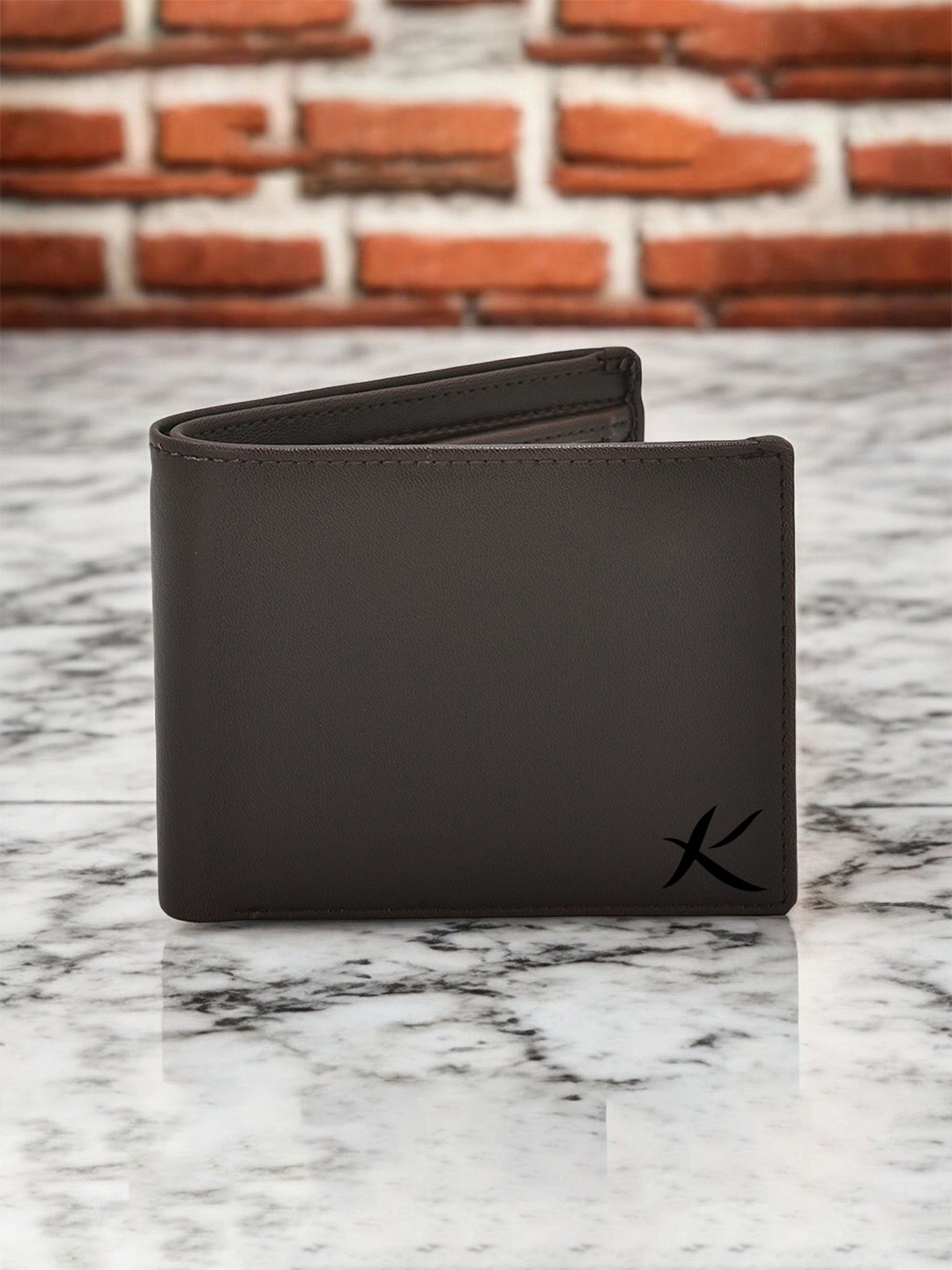 

Kastner Men Textured Leather Two Fold Wallet, Brown