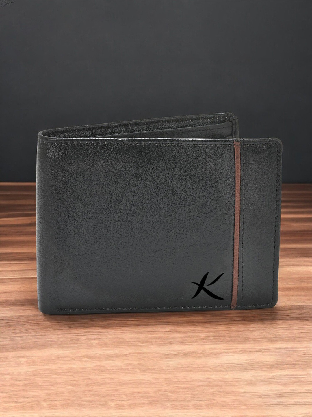 

Kastner Men Textured Leather Two Fold Wallet, Black