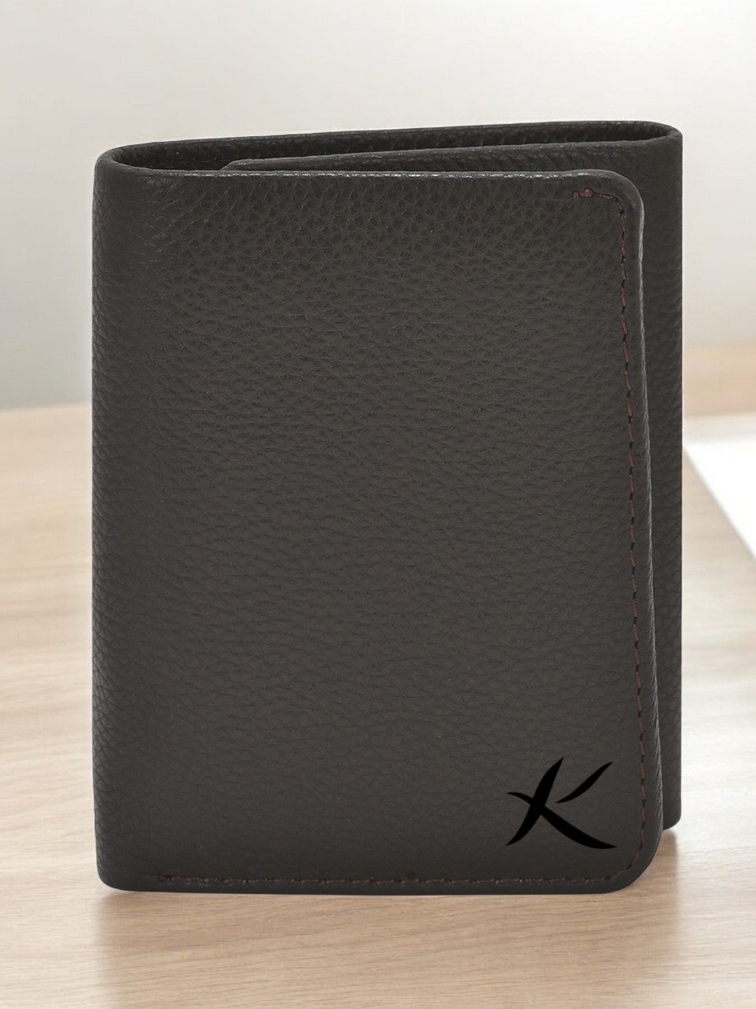 

Kastner Men Textured Leather Three Fold Wallet, Brown