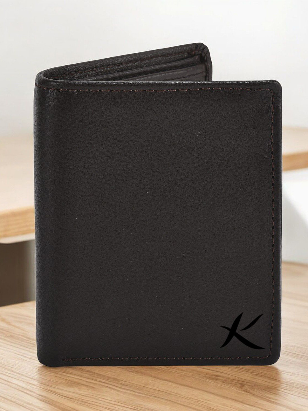 

Kastner Men Textured Leather Three Fold Wallet, Brown