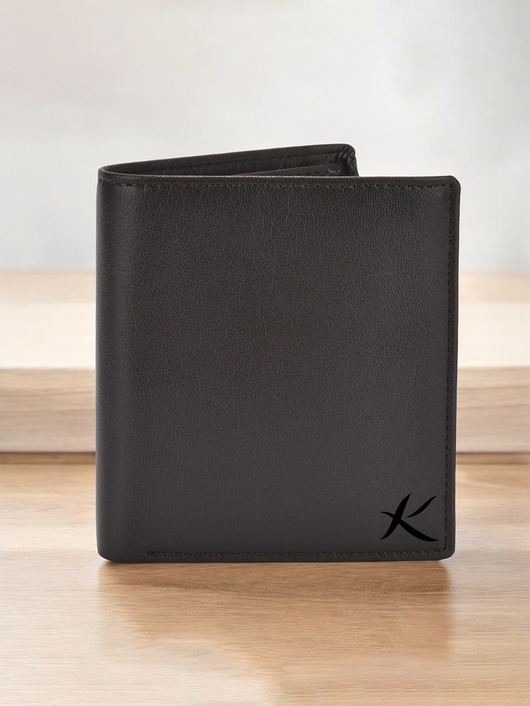 

Kastner Men Textured Leather Two Fold Wallet, Brown