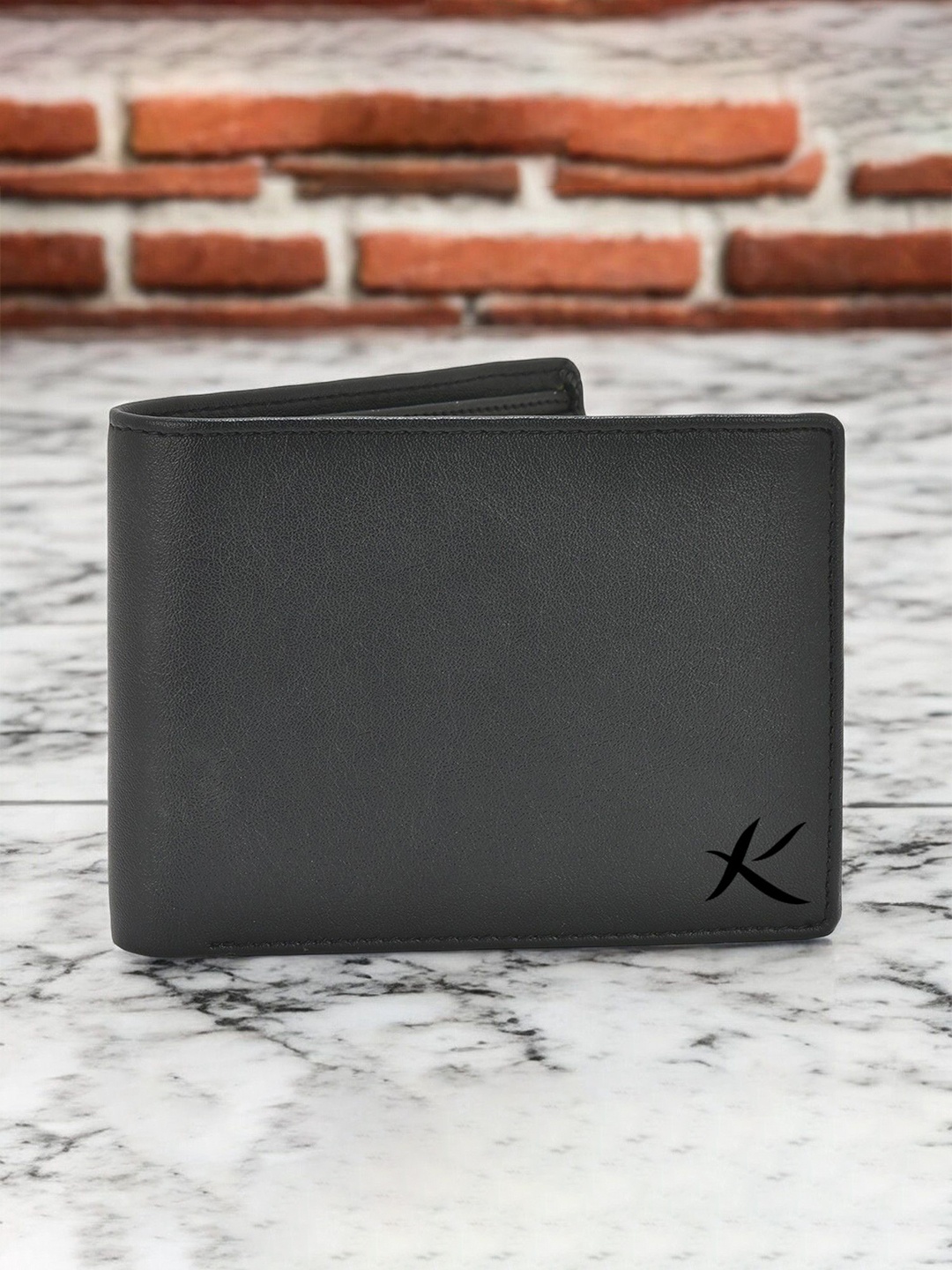 

Kastner Men Textured Leather Two Fold Wallet, Black