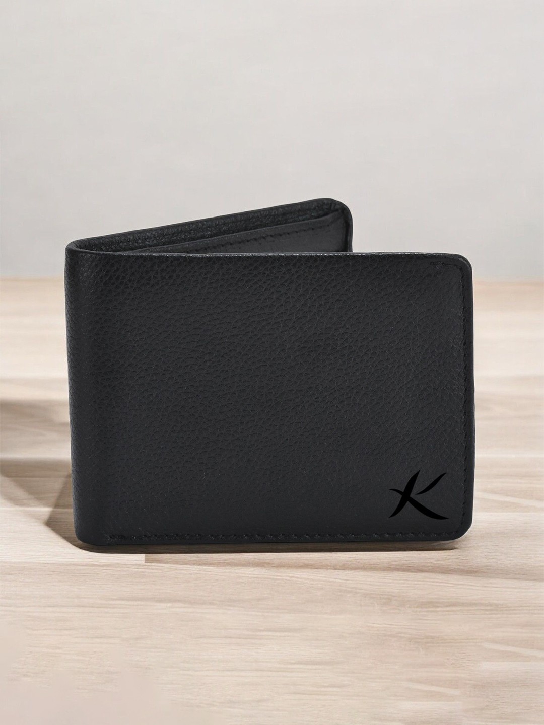 

Kastner Men Textured Leather Two Fold Wallet, Black