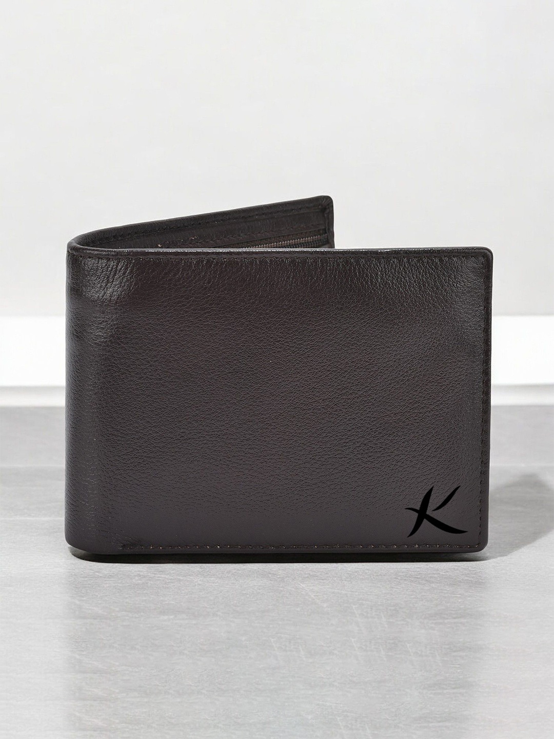 

Kastner Men Textured Leather Two Fold Wallet, Brown