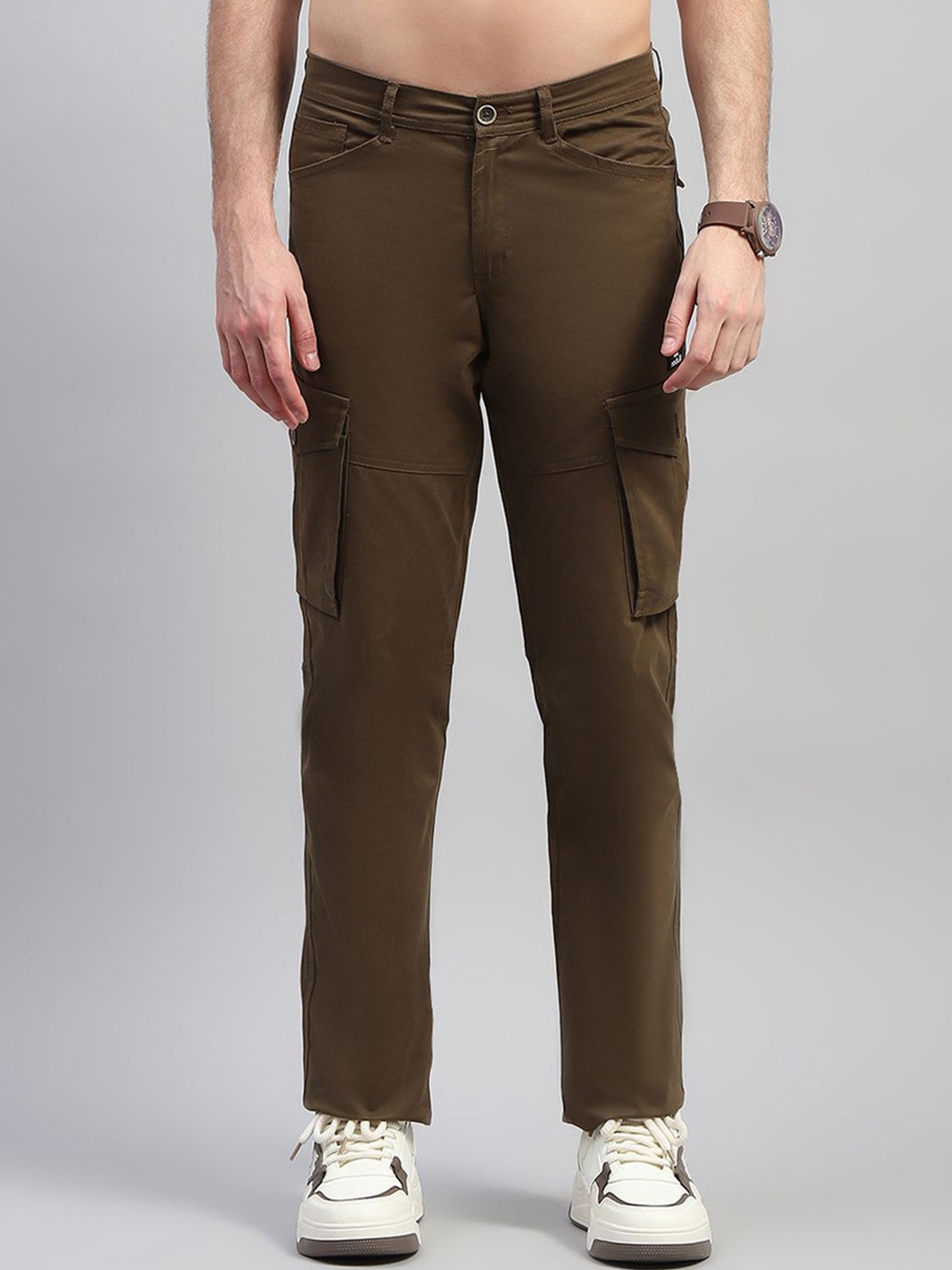

rock.it Men Mid-Rise Cargos, Brown