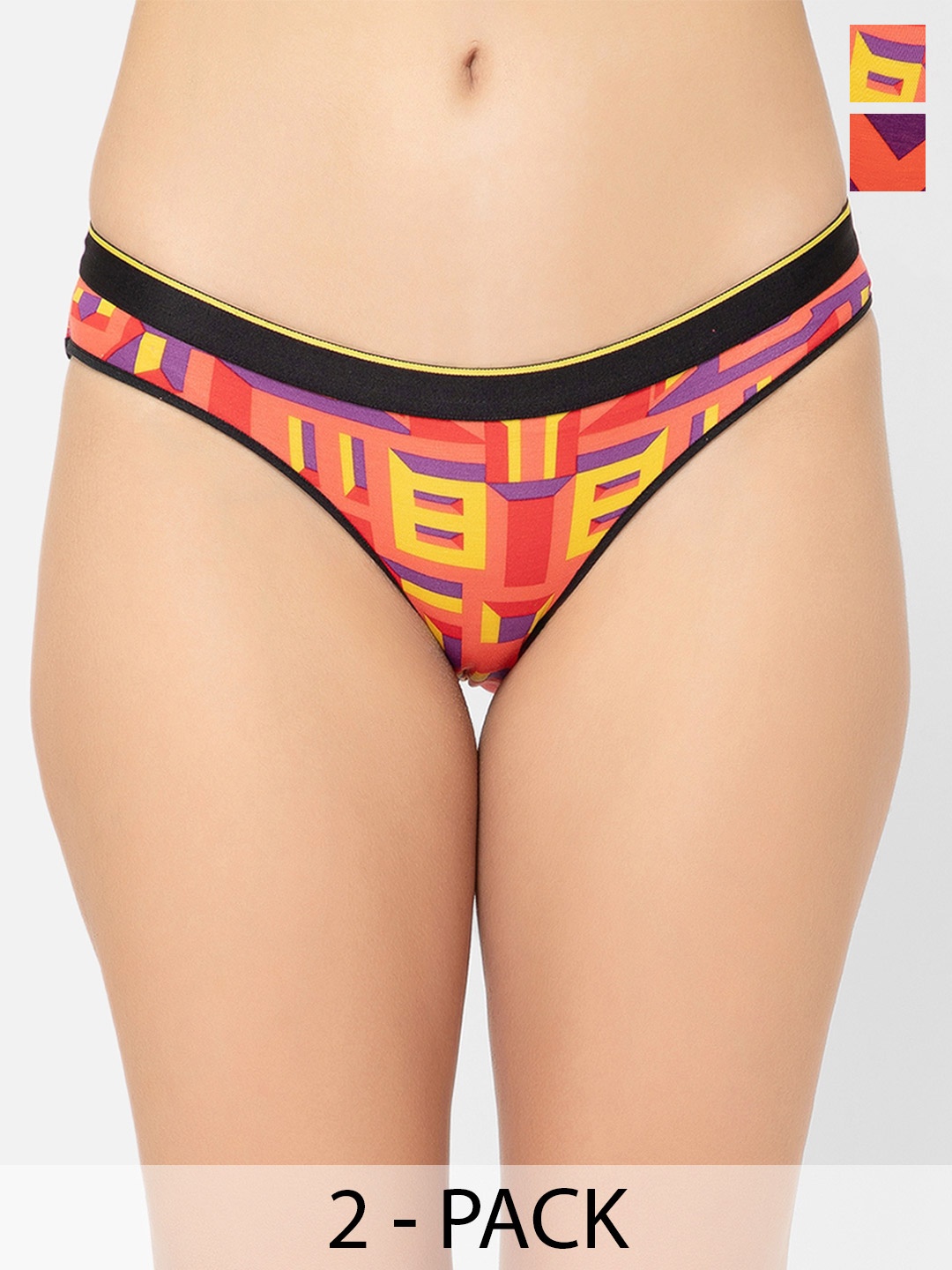 

bummer Pack Of 2 Micromodal Bikini Briefs BIBRCH02S, Pink