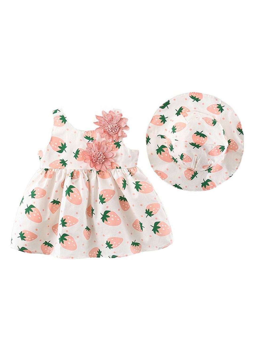 StyleCast x Revolte Girls Floral Print Fit & Flare Dress, White