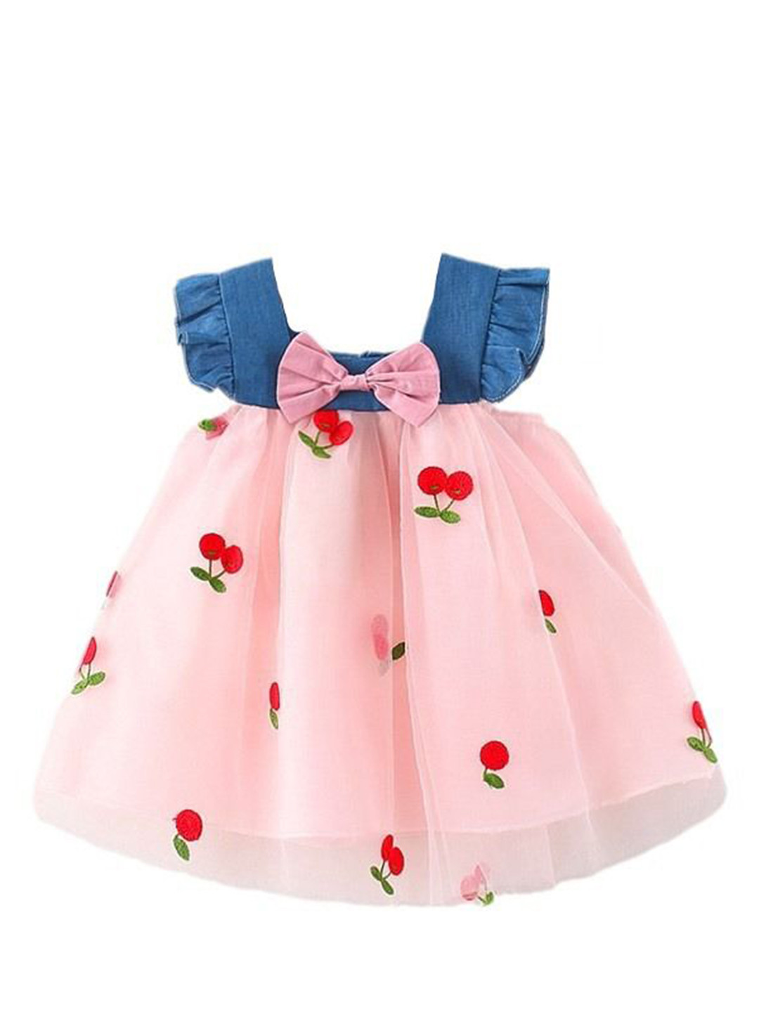 

StyleCast x Revolte Girls Printed Georgette Fit & Flare Dress, Pink
