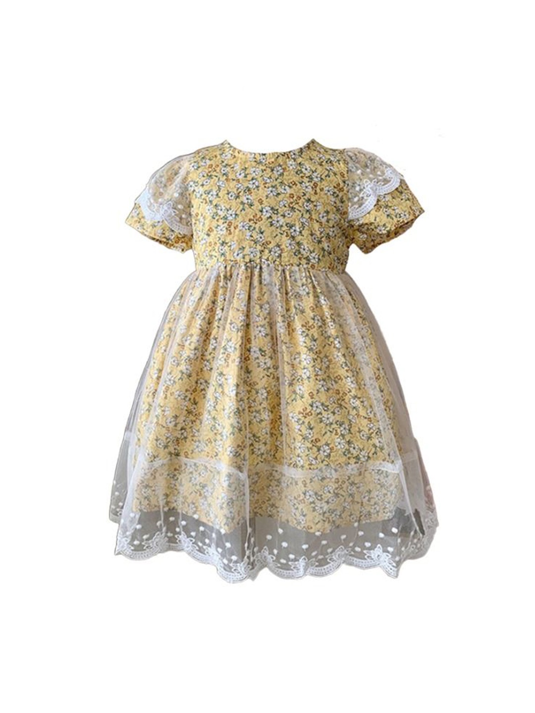 

StyleCast x Revolte Girls Floral Print Fit & Flare Dress, Yellow